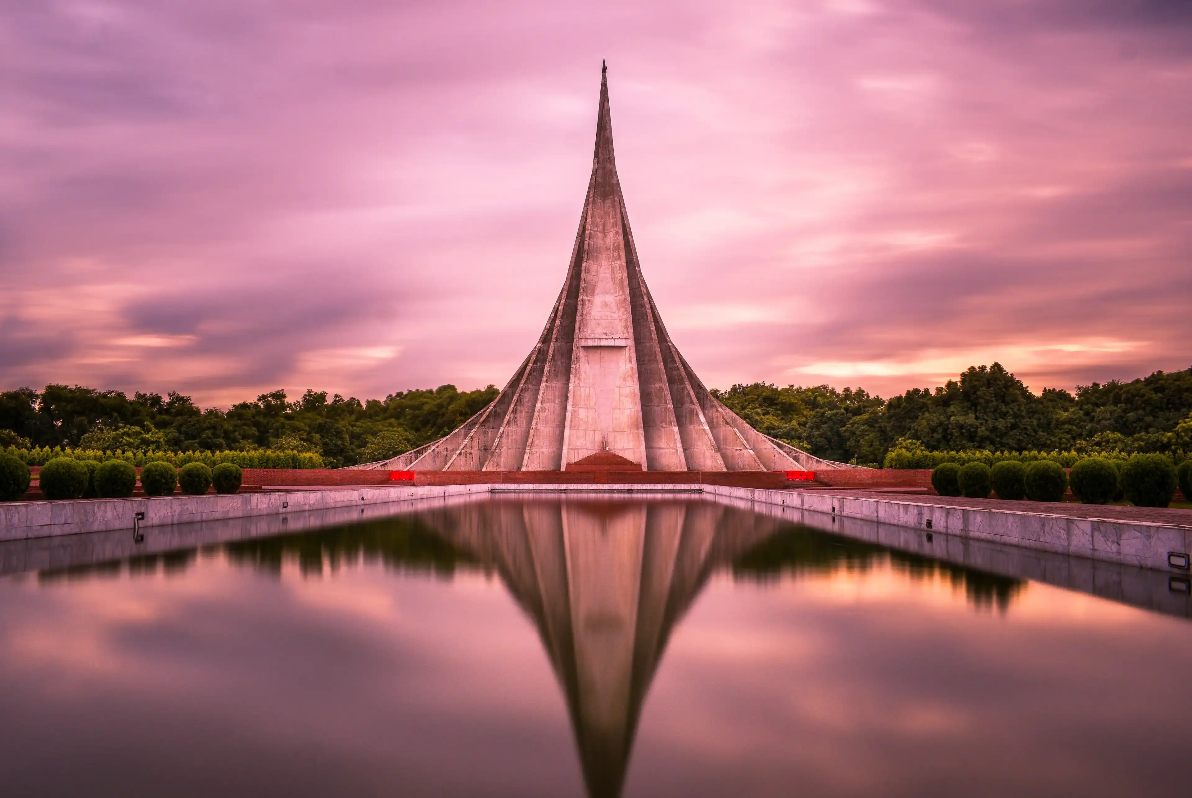 The National Martyrs' Memorial is the national monument of Bangladesh, built to honour and remember those who died during the War of Liberation. The National Martyrs' Memorial is the national monument of Bangladesh, built to honour and remember those who died during the War of Liberation.