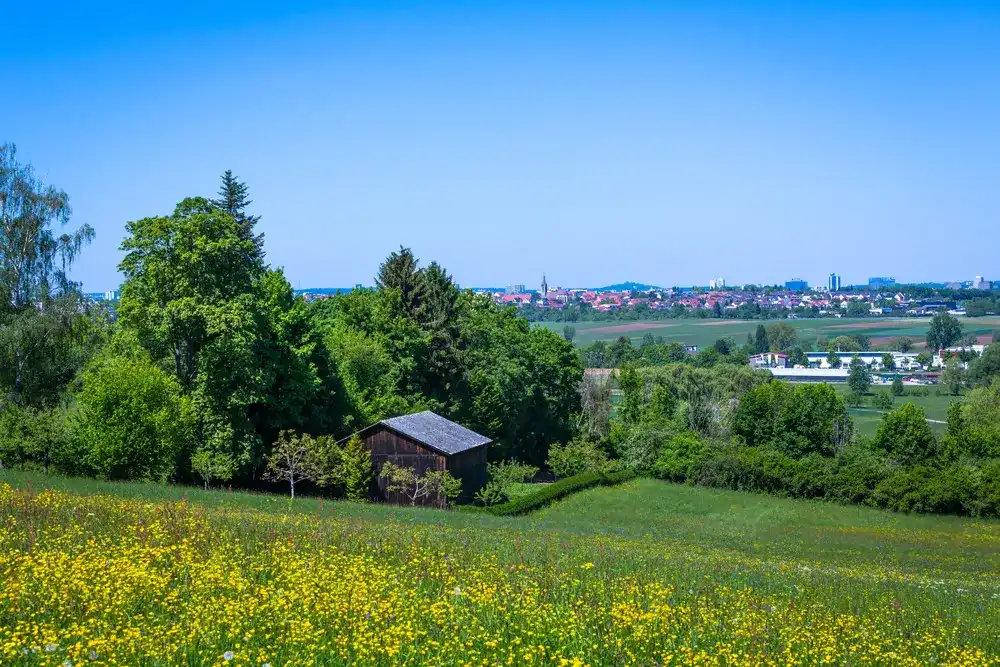 scenic view to the village Leinfelden-Echterdingen in Germany scenic view to the village Leinfelden-Echterdingen in Germany