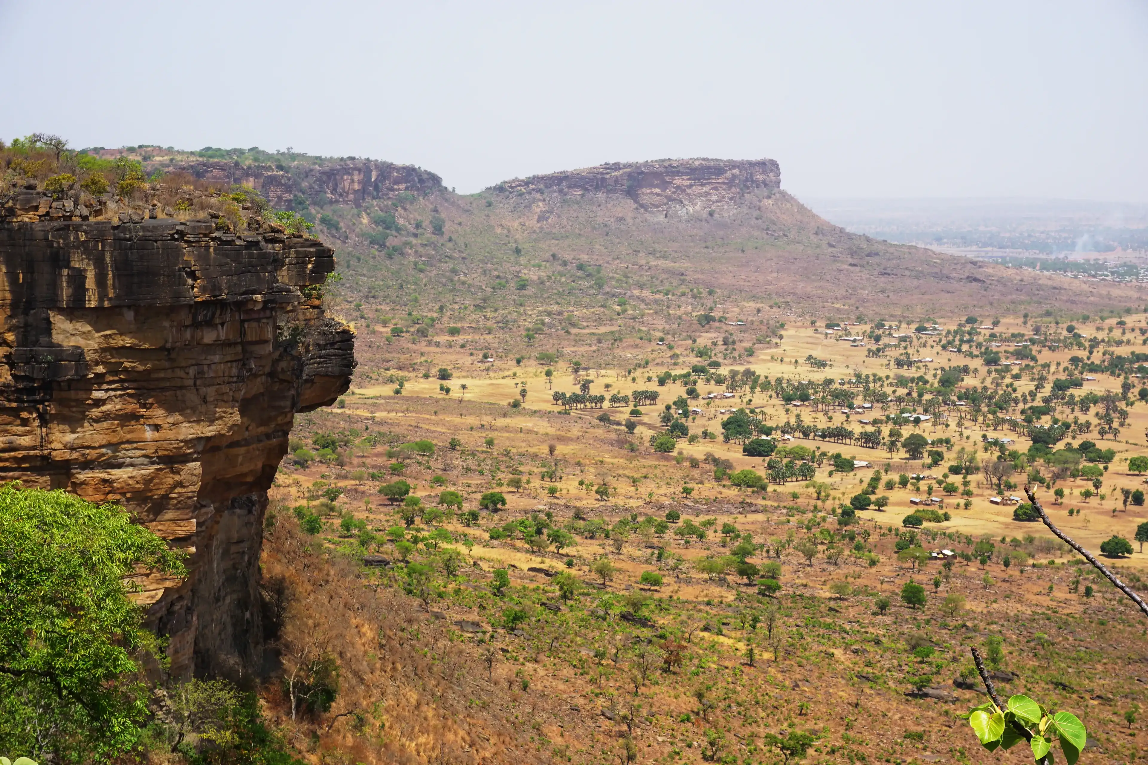 Late dry-seaon rural landscape rocky escarpment central Togo West Africa Late dry-seaon rural landscape rocky escarpment central Togo West Africa