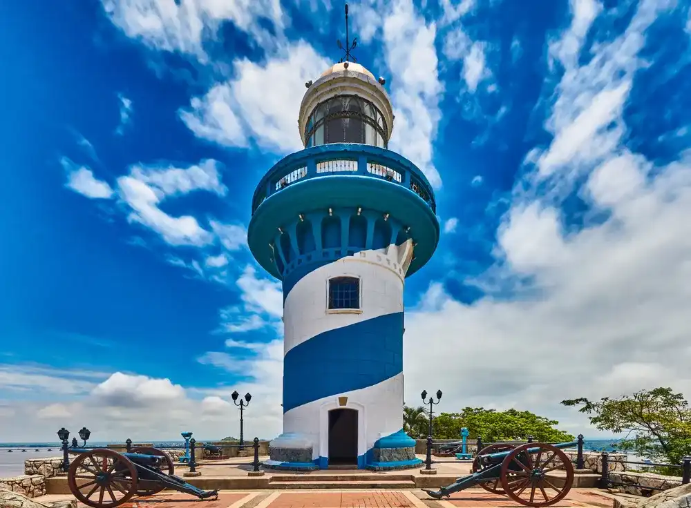 Lighthouse of Santa Anna fort Las Penas district landmark of Guayaquil Ecuador in south america Lighthouse of Santa Anna fort Las Penas district landmark of Guayaquil Ecuador in south america