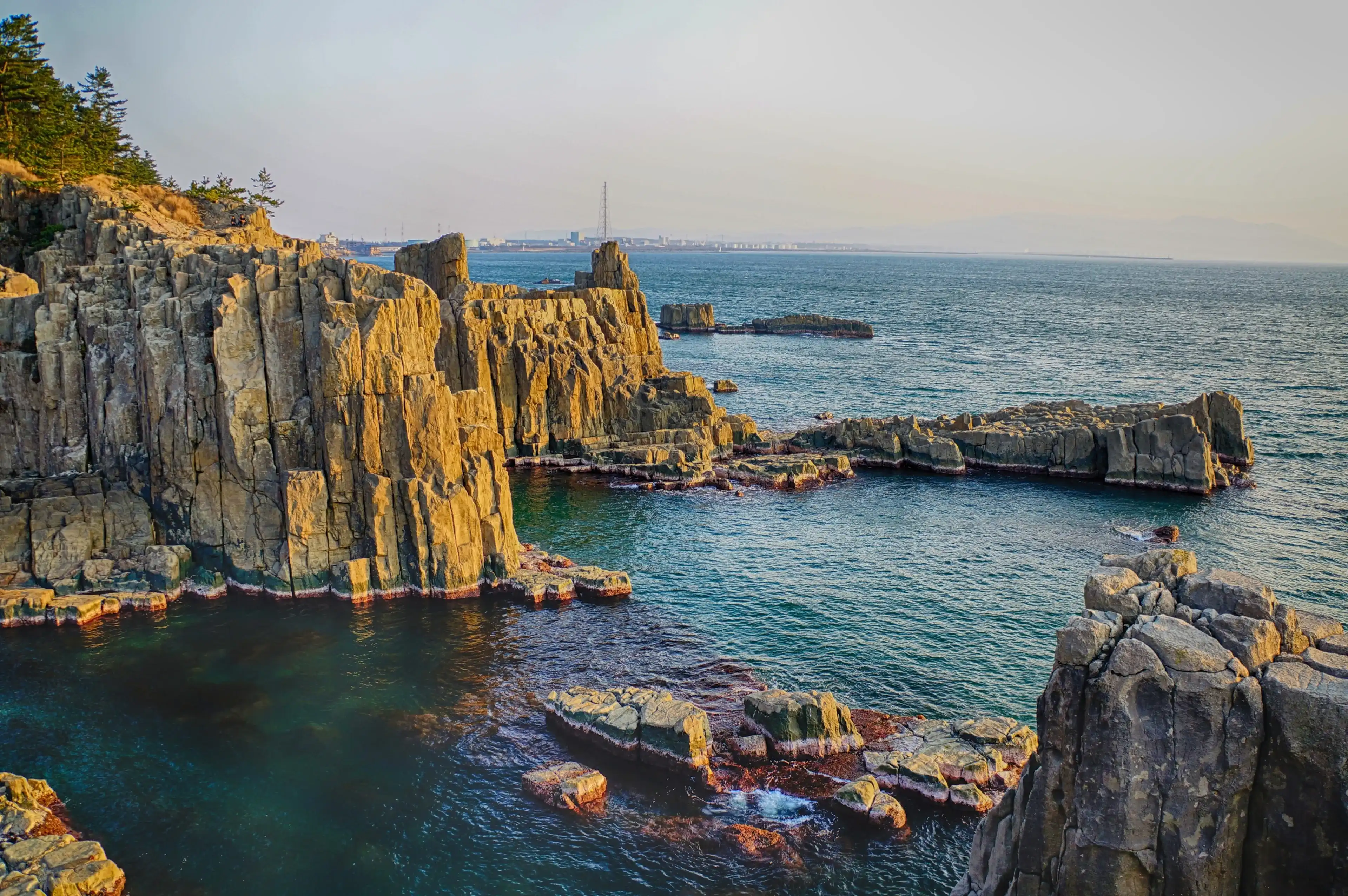 Landscape of Tojinbo Cliff, Fukui Prefecture, Japan Landscape of Tojinbo Cliff, Fukui Prefecture, Japan