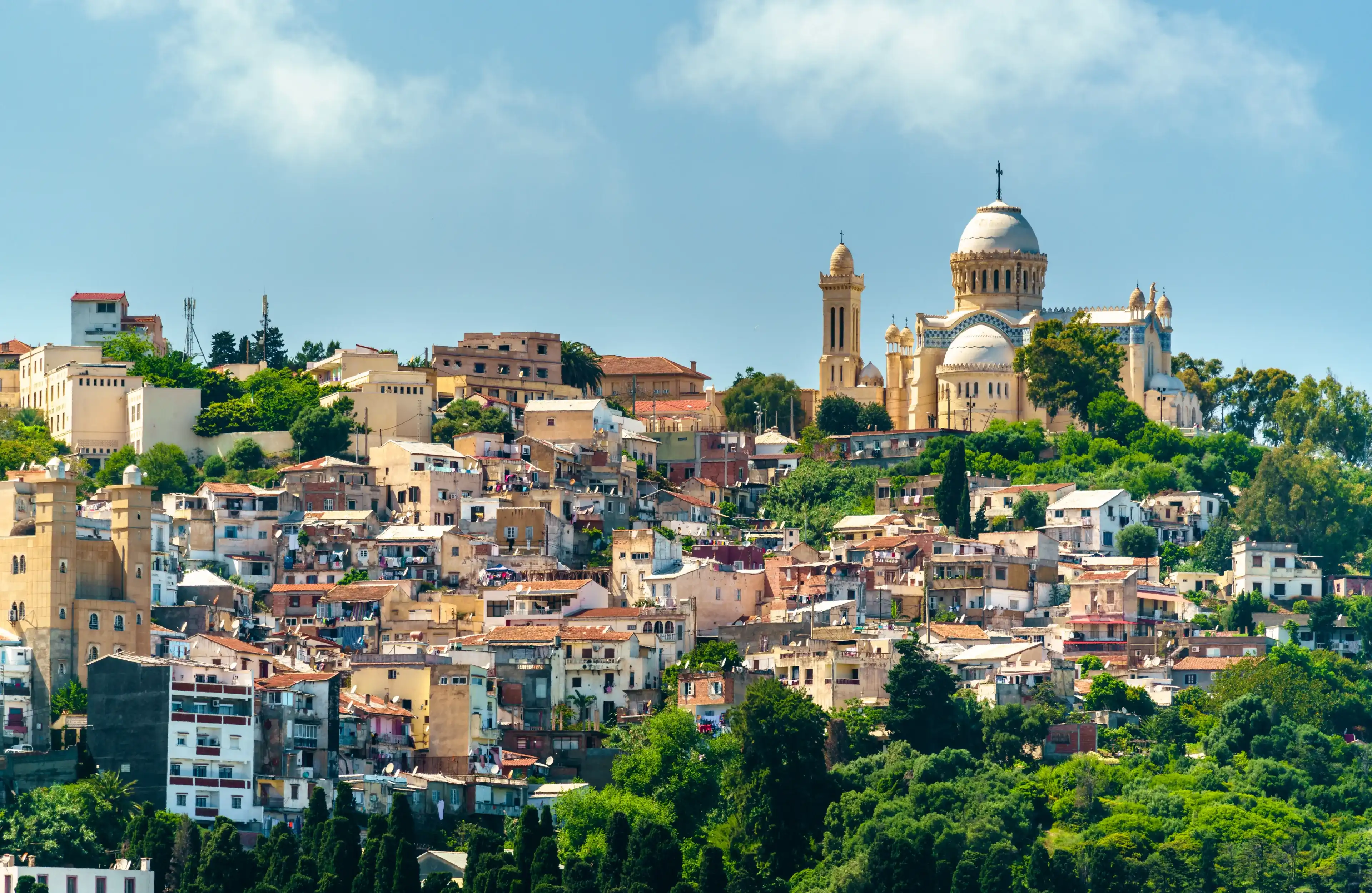 View of Notre Dame d'Afrique, a Roman Catholic basilica in Algiers, the capital of Algeria View of Notre Dame d'Afrique, a Roman Catholic basilica in Algiers, the capital of Algeria
