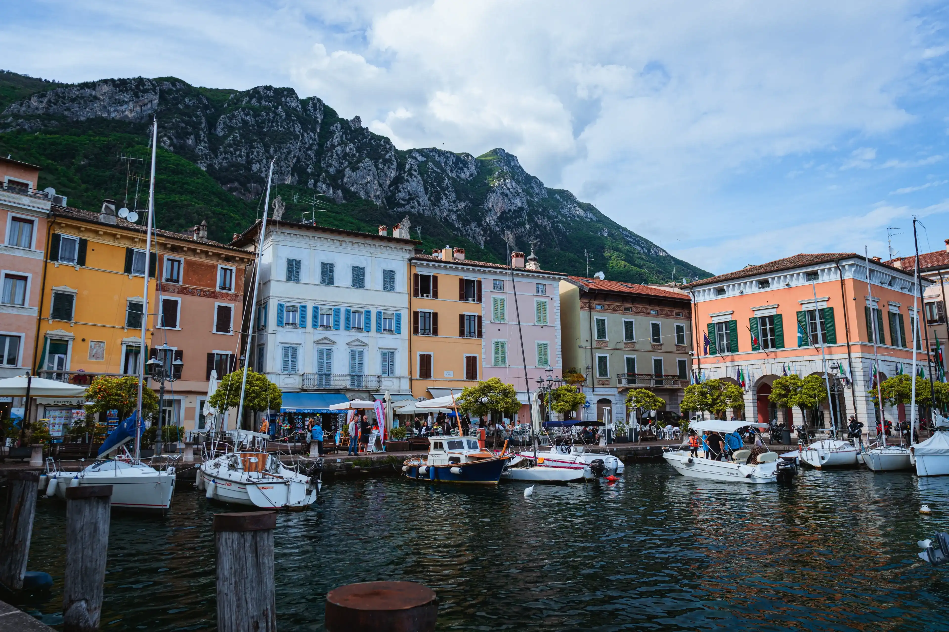 The beautiful town of Gargnano, during the spring, on the Lake Garda, Italy - May 4, 2024 The beautiful town of Gargnano, during the spring, on the Lake Garda, Italy - May 4, 2024