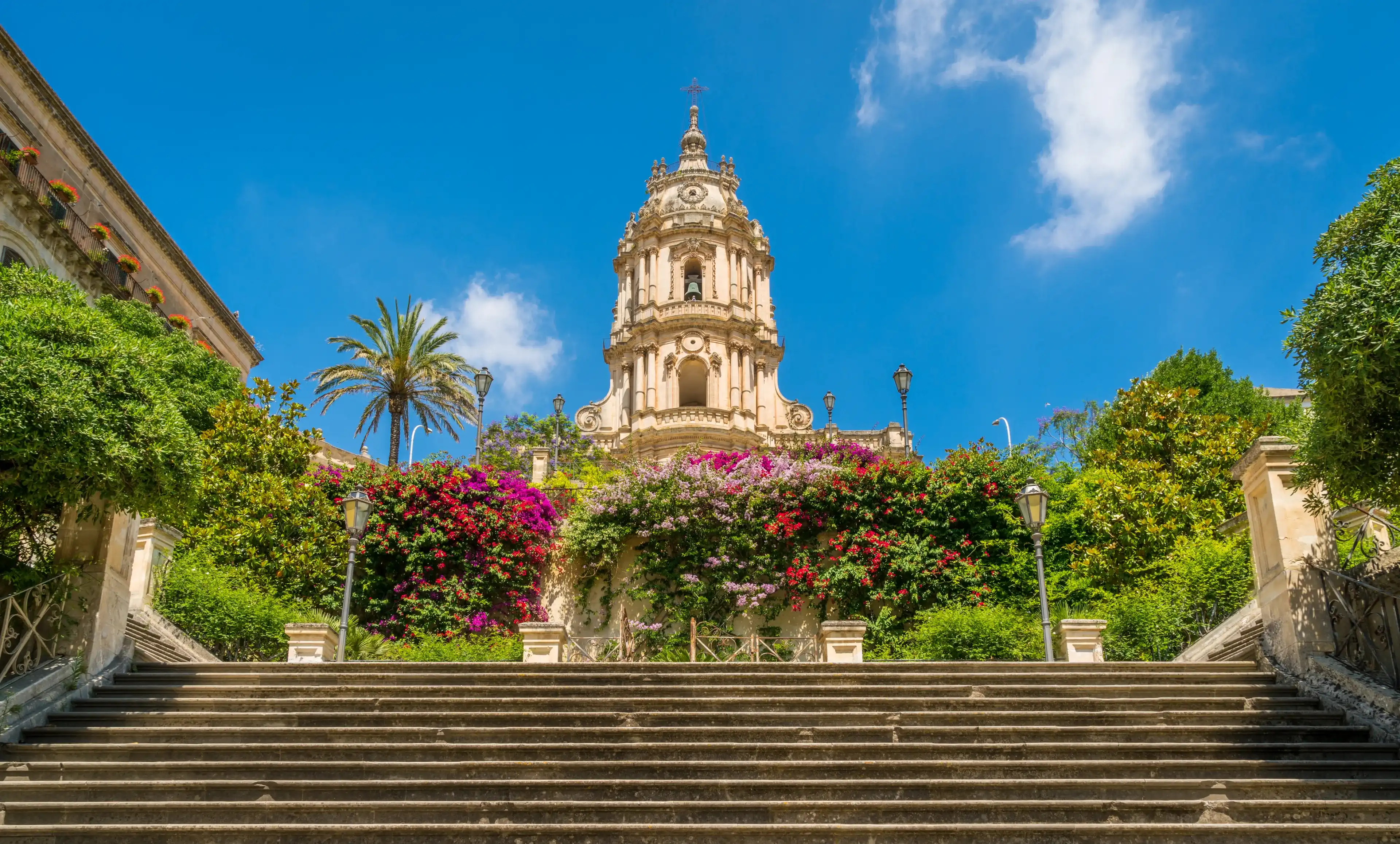 Duomo of San Giorgio in Modica, fine example of sicilian baroque art. Sicily, southern Italy. Duomo of San Giorgio in Modica, fine example of sicilian baroque art. Sicily, southern Italy.