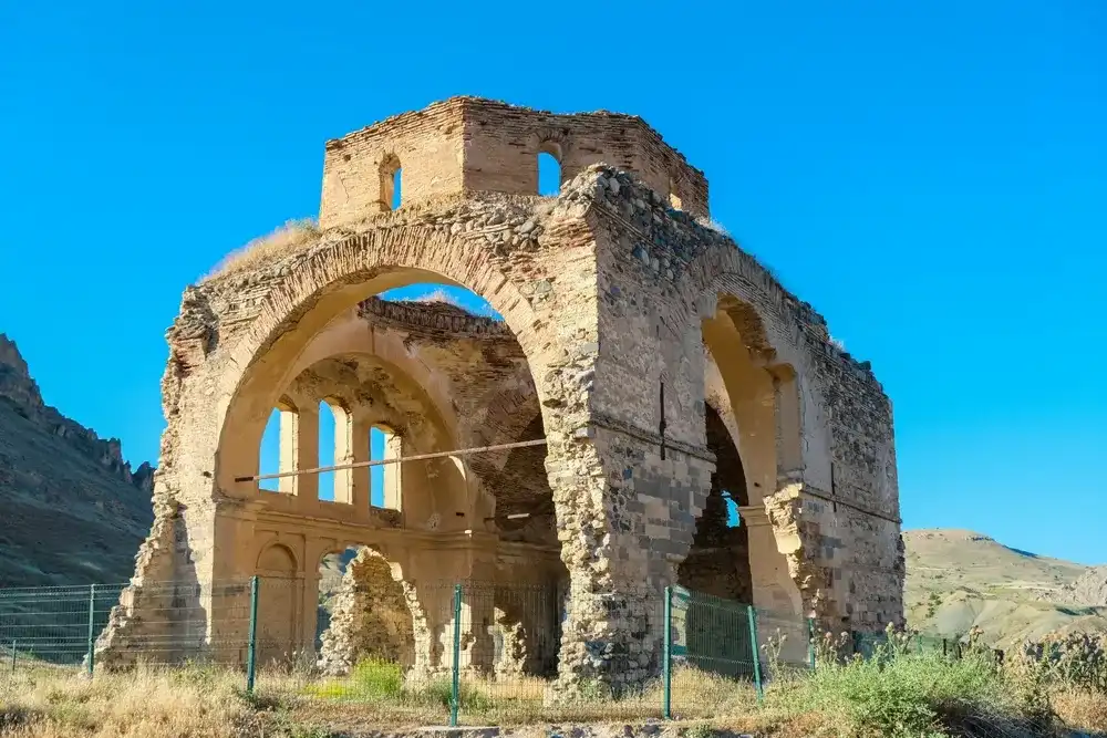 Remains of the historical Surp Lusarovic Armenian Church, Palu, Elazig, Turkey.A view of remains of Surp Lusavoric Armenian Church in Palu district. Remains of the historical Surp Lusarovic Armenian Church, Palu, Elazig, Turkey.A view of remains of Surp Lusavoric Armenian Church in Palu district.