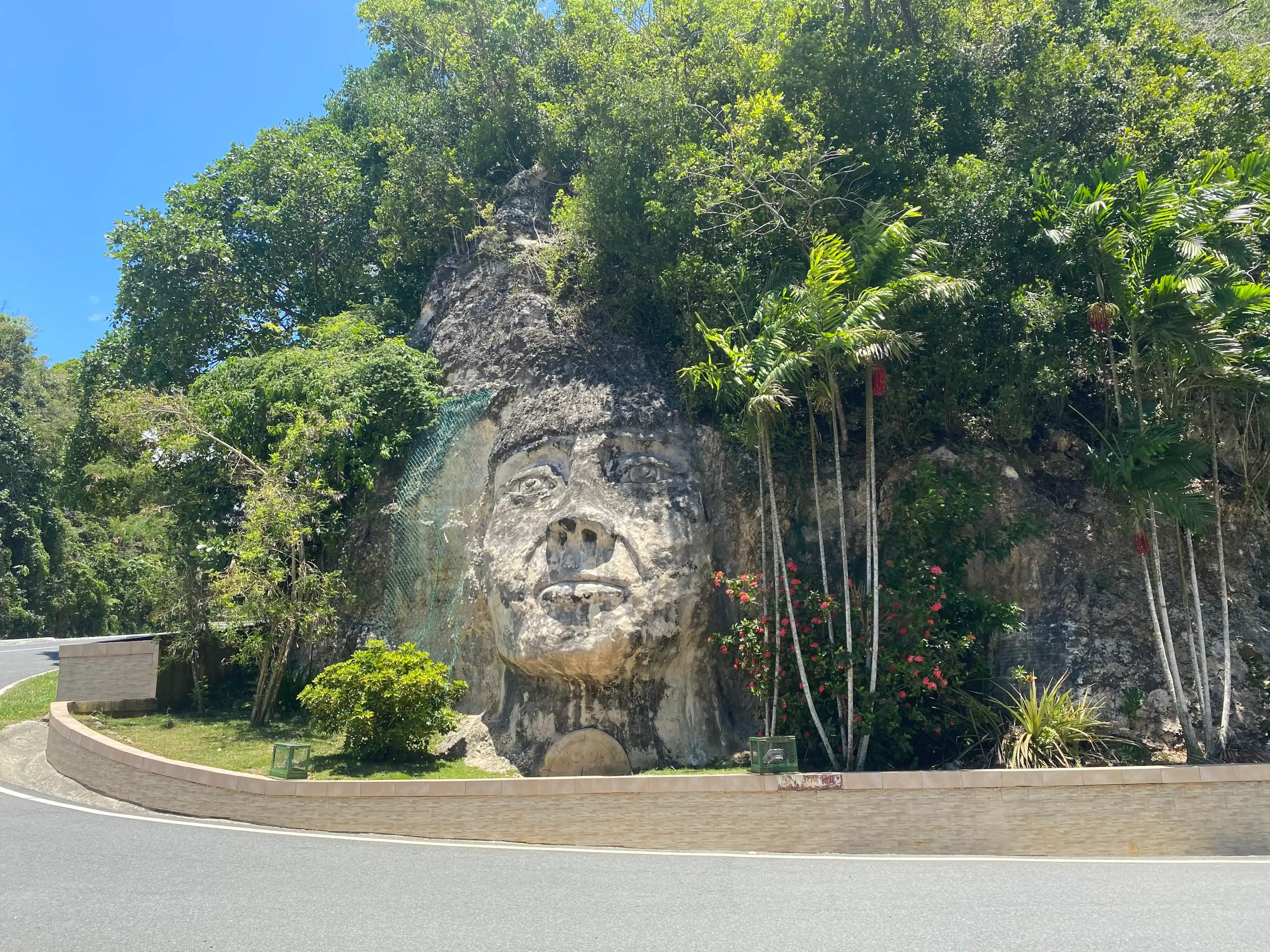Taino Indian face carved in rock in Isabella Puerto Rico Taino Indian face carved in rock in Isabella Puerto Rico