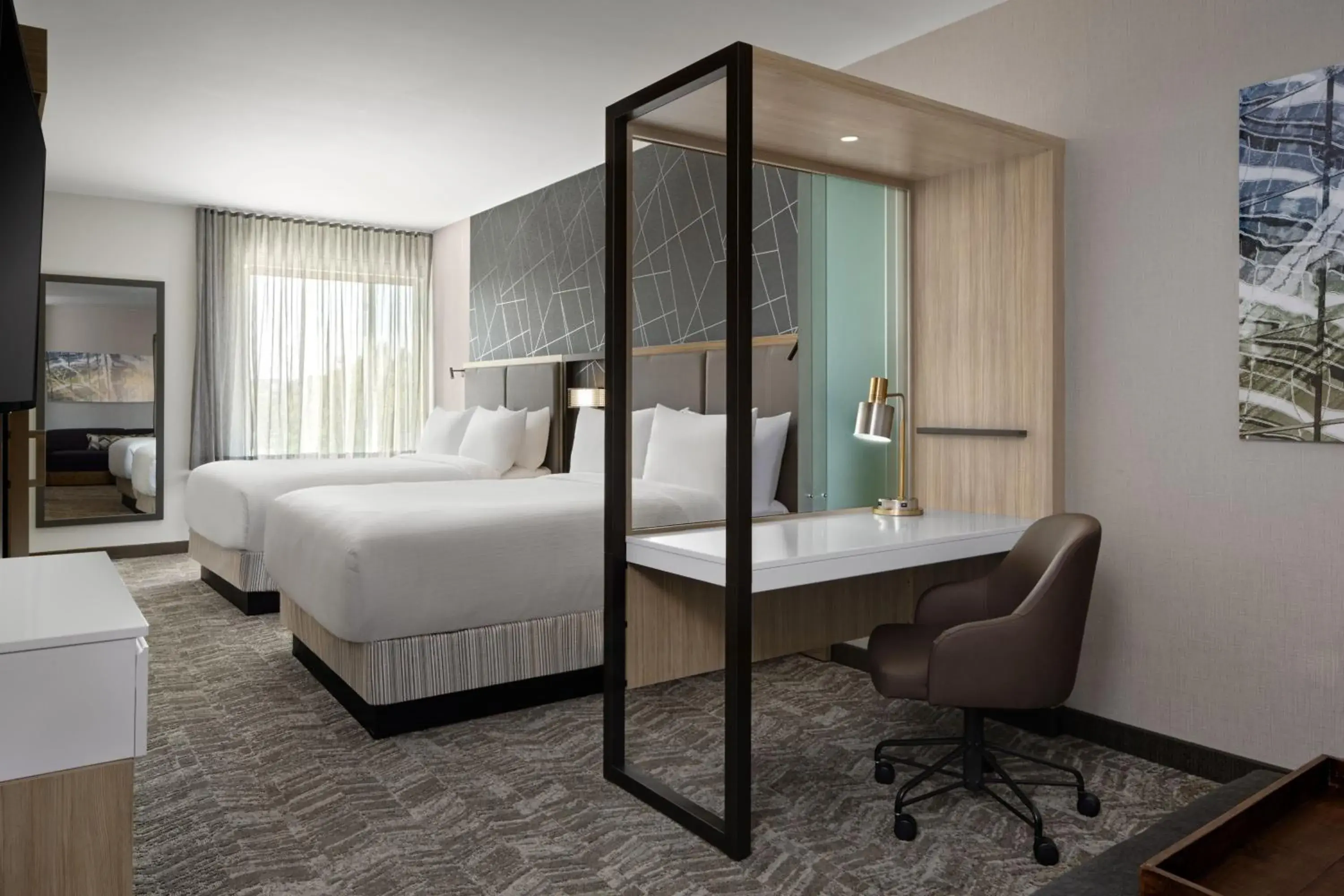 Suite with Two Queen Beds and Trundle Bed in SpringHill Suites by Marriott Kalamazoo Portage Suite with Two Queen Beds and Trundle Bed in SpringHill Suites by Marriott Kalamazoo Portage