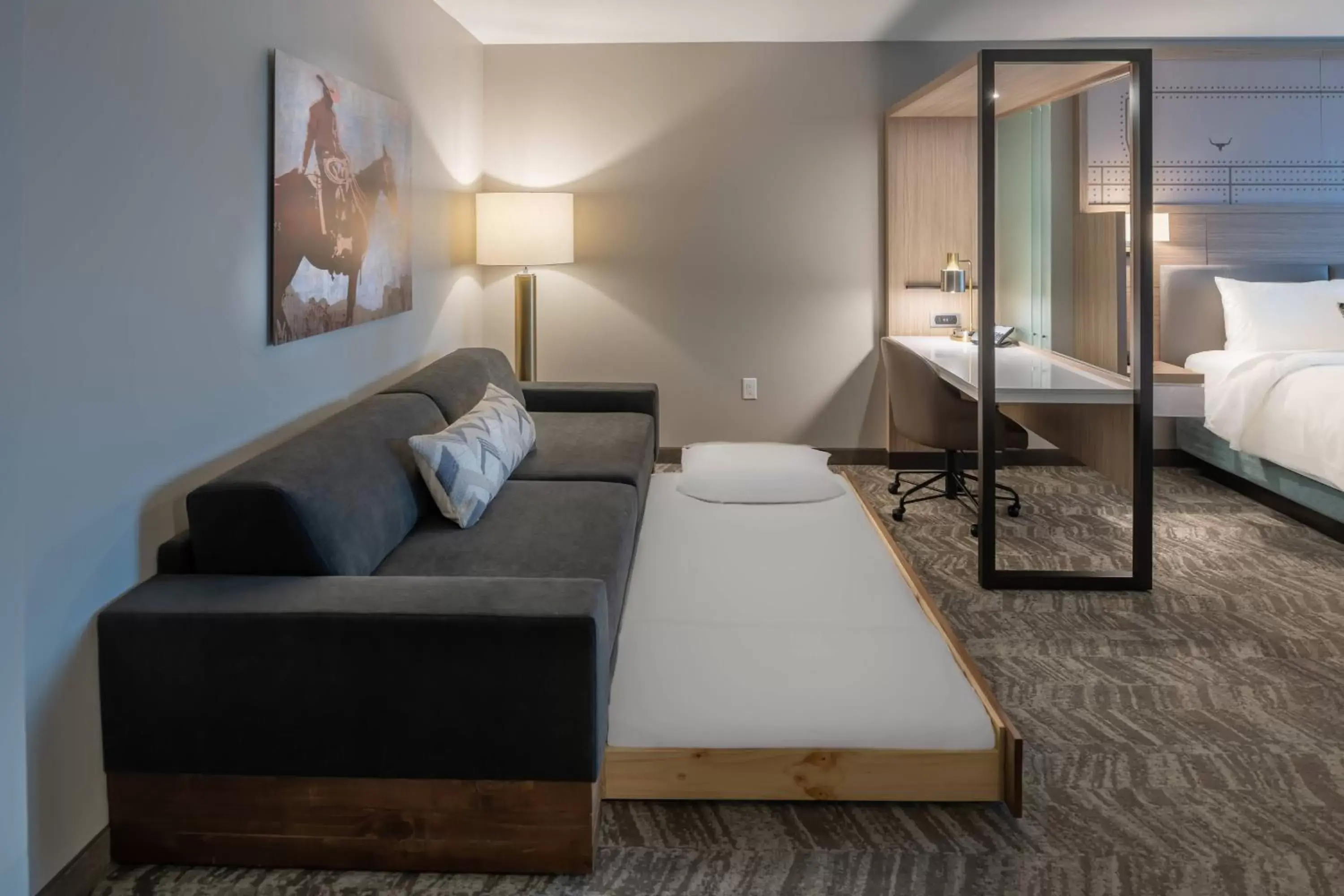 Suite with Two Queen Beds and Sofa Bed - Hearing Accessible in SpringHill Suites by Marriott Fort Worth Historic Stockyards Suite with Two Queen Beds and Sofa Bed - Hearing Accessible in SpringHill Suites by Marriott Fort Worth Historic Stockyards