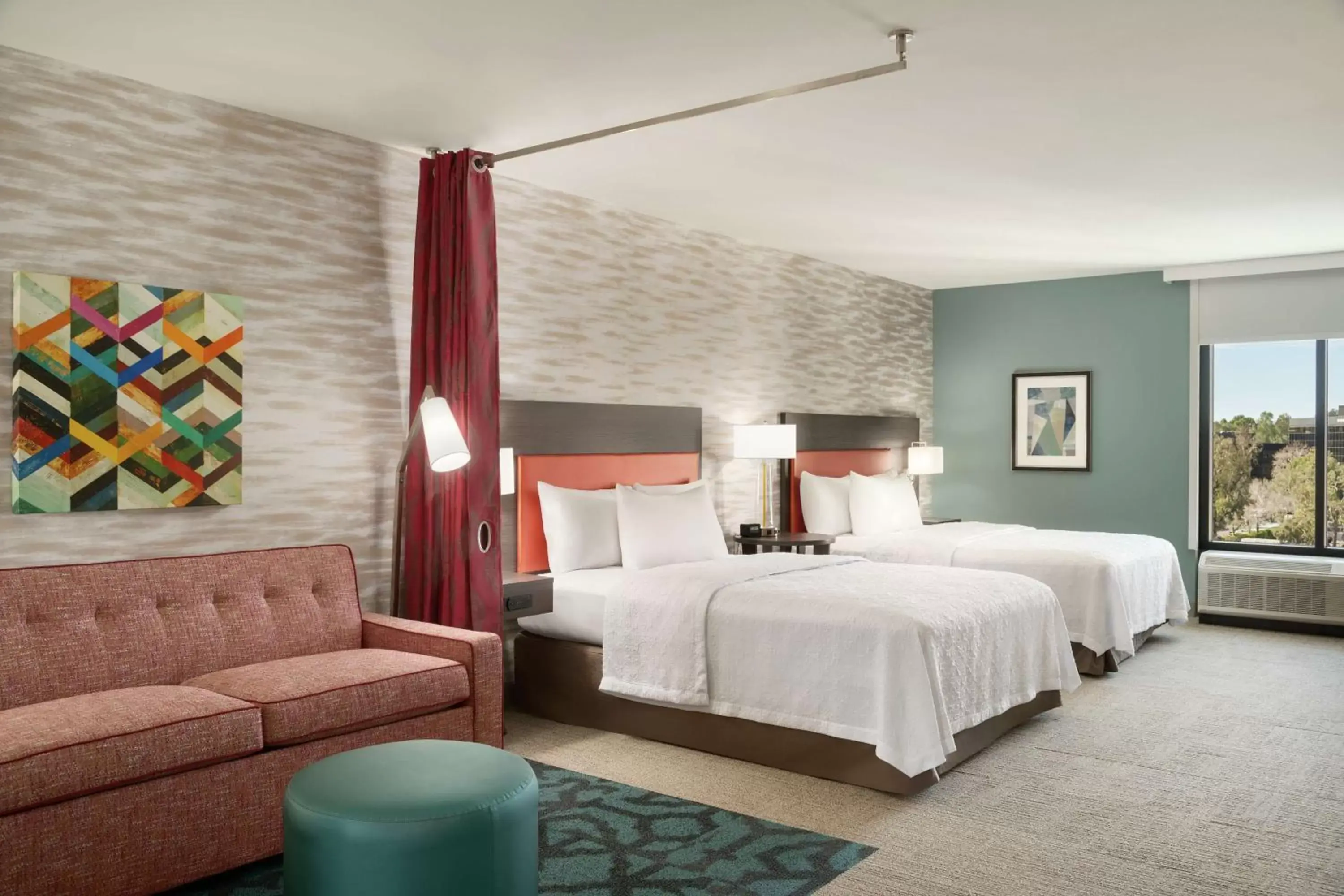 Queen Studio with Two Queen Beds - Hearing Accessible in Home2 Suites By Hilton Woodland Hills Los Angeles Queen Studio with Two Queen Beds - Hearing Accessible in Home2 Suites By Hilton Woodland Hills Los Angeles