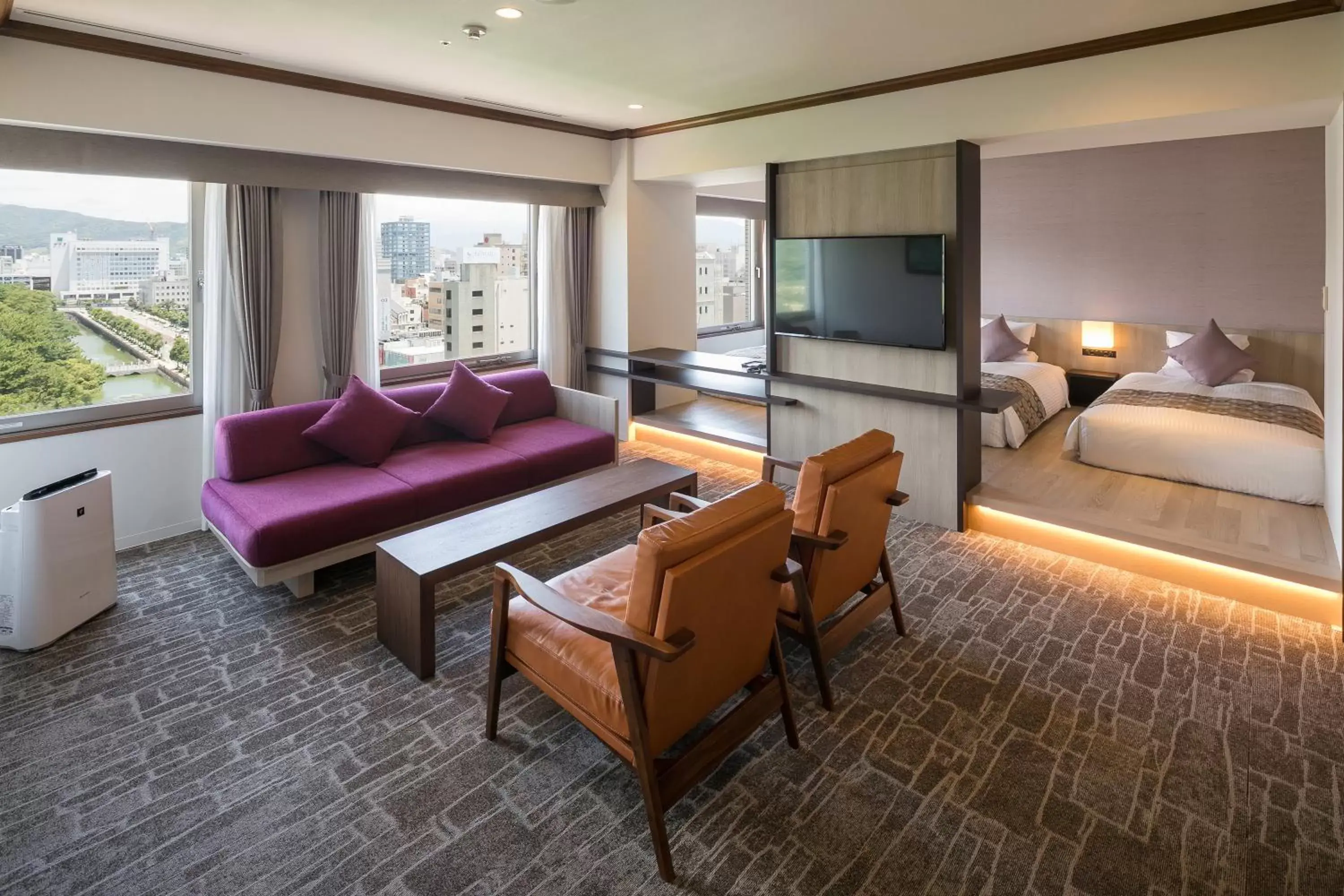 Deluxe Triple Room with Castle View - Non-Smoking in HOTEL MYSTAYS Matsuyama Deluxe Triple Room with Castle View - Non-Smoking in HOTEL MYSTAYS Matsuyama