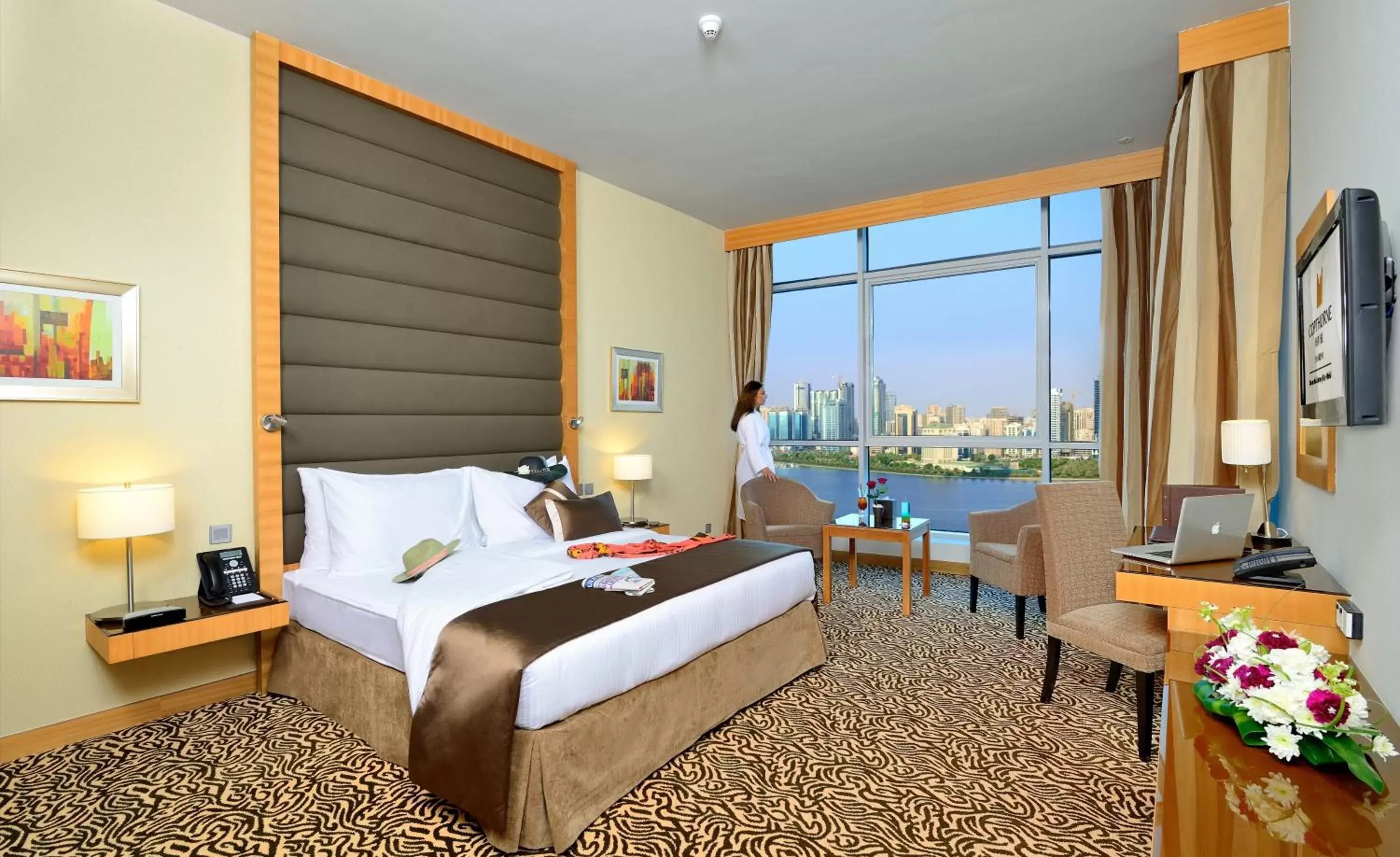 Lagoon View Room with One King Bed in Copthorne Hotel Sharjah Lagoon View Room with One King Bed in Copthorne Hotel Sharjah