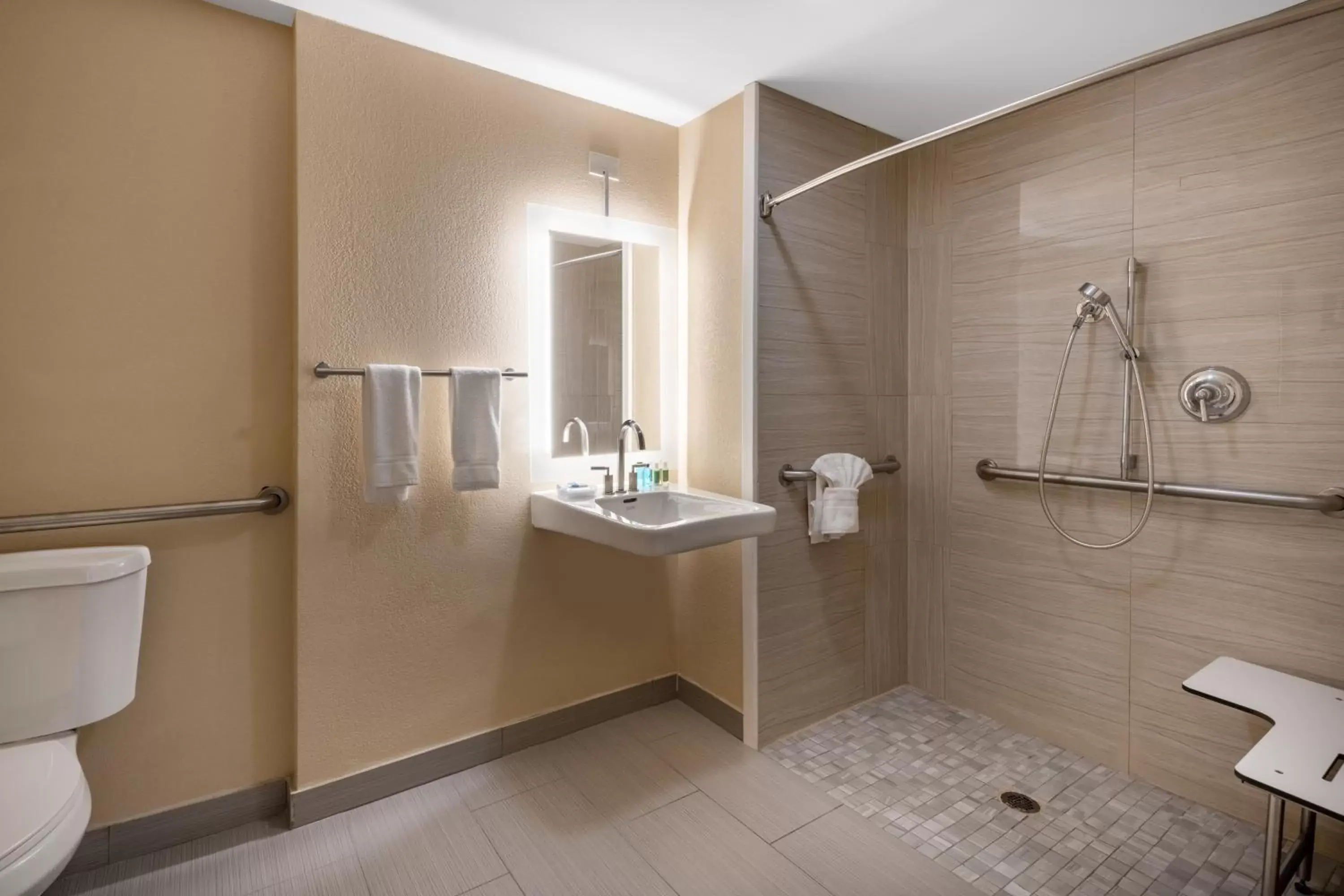 Standard King Room with Mobility Accessible Roll-In Shower in Holiday Inn Poughkeepsie by IHG Standard King Room with Mobility Accessible Roll-In Shower in Holiday Inn Poughkeepsie by IHG