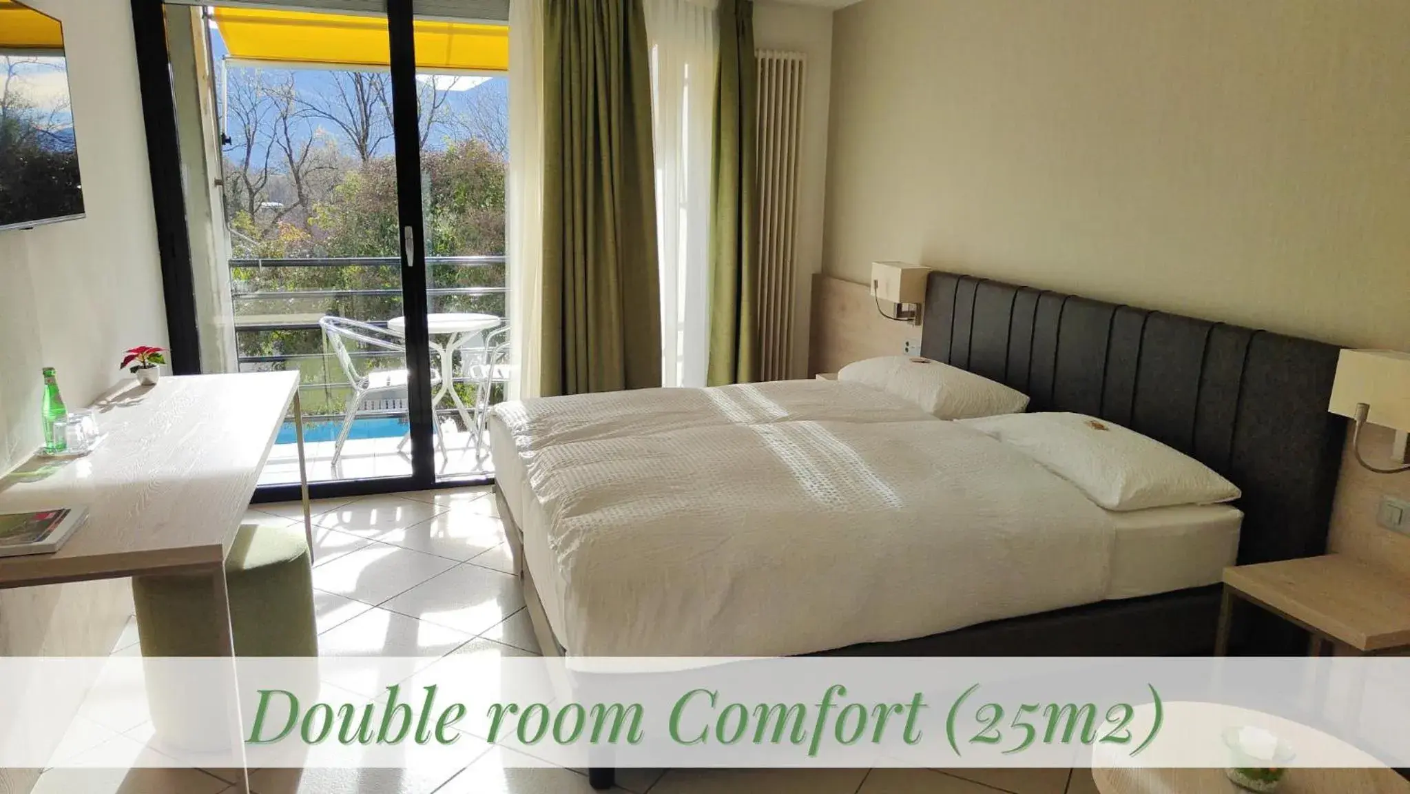Comfort Double Room with Balcony - single occupancy in Hotel Nessi Locarno Comfort Double Room with Balcony - single occupancy in Hotel Nessi Locarno
