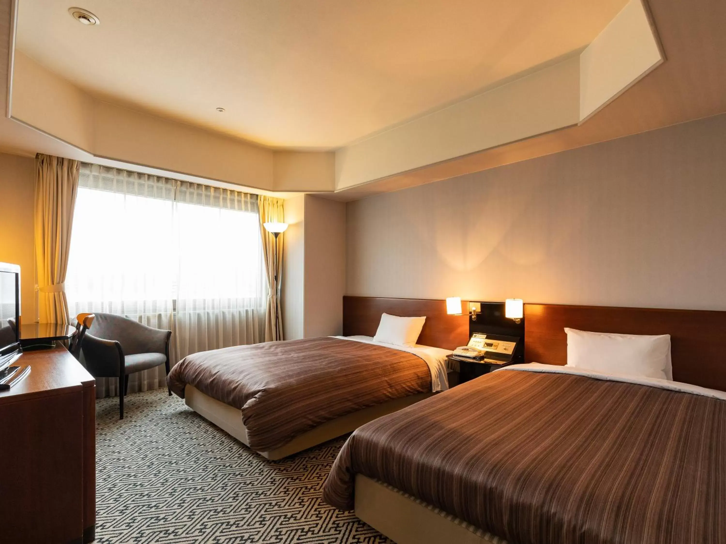 Twin Room with Castle View - single occupancy - Smoking in Ark Hotel Kumamotojo Mae -ROUTE INN HOTELS- Twin Room with Castle View - single occupancy - Smoking in Ark Hotel Kumamotojo Mae -ROUTE INN HOTELS-