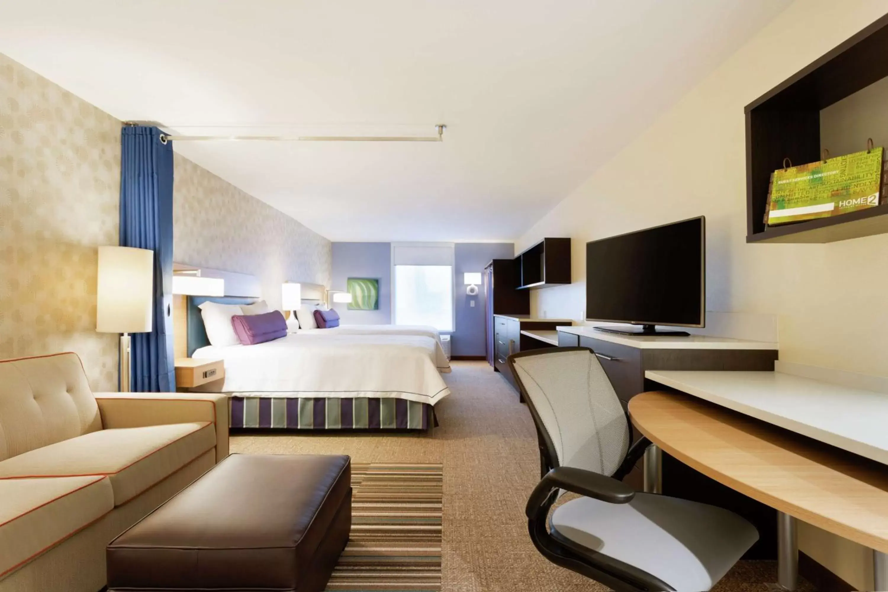 Queen Studio with Two Queen Beds - Non-Smoking in Home2 Suites by Hilton Midland Queen Studio with Two Queen Beds - Non-Smoking in Home2 Suites by Hilton Midland