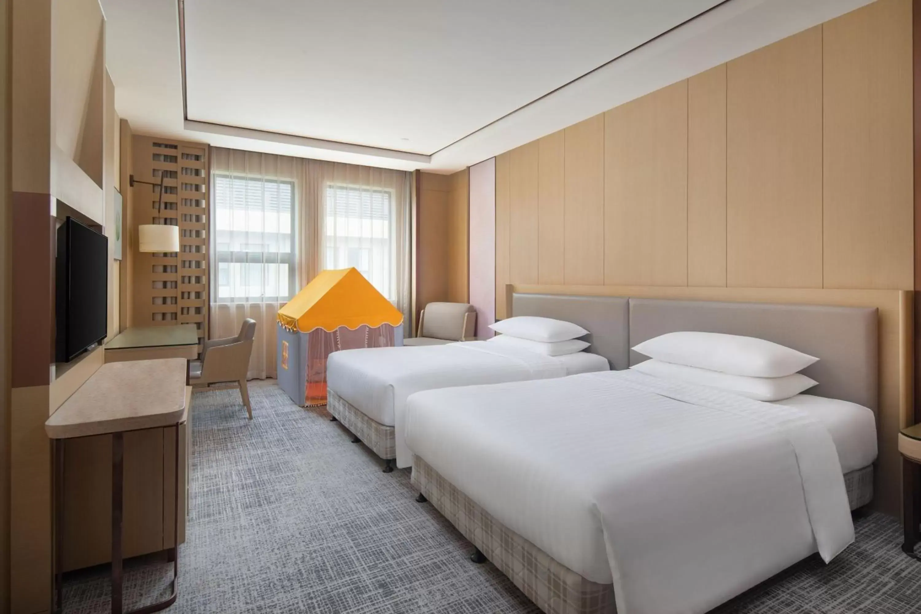 Camping Double Room with Two Double Beds in Courtyard by Marriott Shanghai International Tourism and Resorts Zone Camping Double Room with Two Double Beds in Courtyard by Marriott Shanghai International Tourism and Resorts Zone