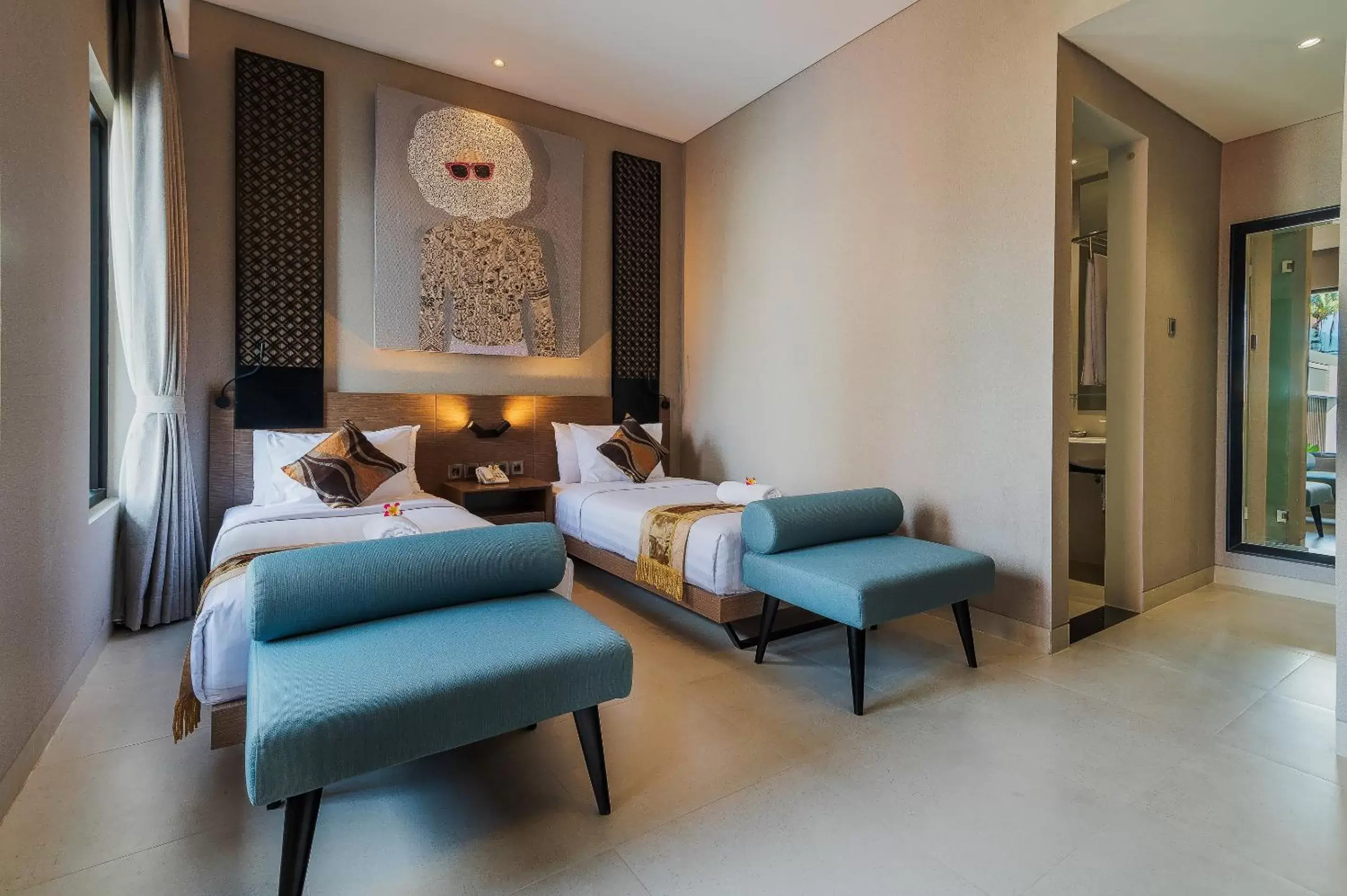 Deluxe Twin Room in Padmasari Resort Lovina Deluxe Twin Room in Padmasari Resort Lovina