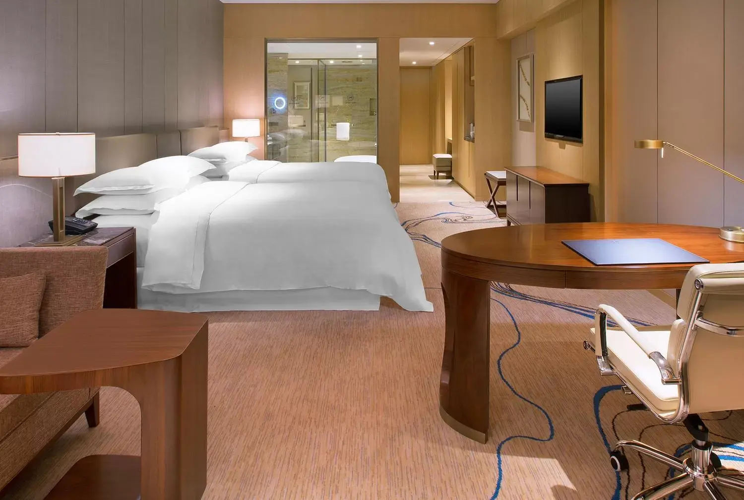 Premier Twin Room with Sea View in Sheraton Zhanjiang Hotel Premier Twin Room with Sea View in Sheraton Zhanjiang Hotel