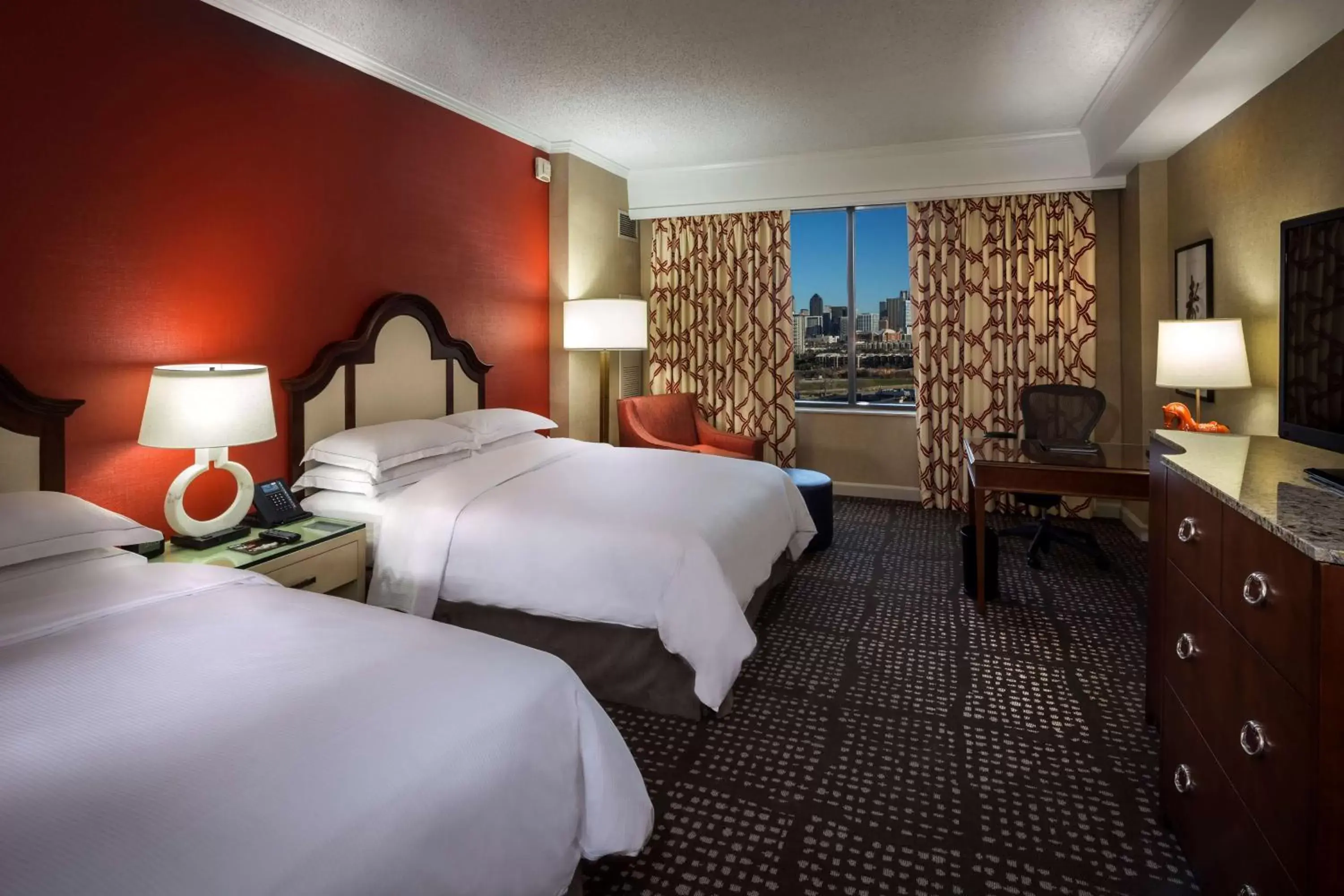 Double Room with Two Double Beds - Disability Access with Roll In Shower in Hilton Anatole Double Room with Two Double Beds - Disability Access with Roll In Shower in Hilton Anatole