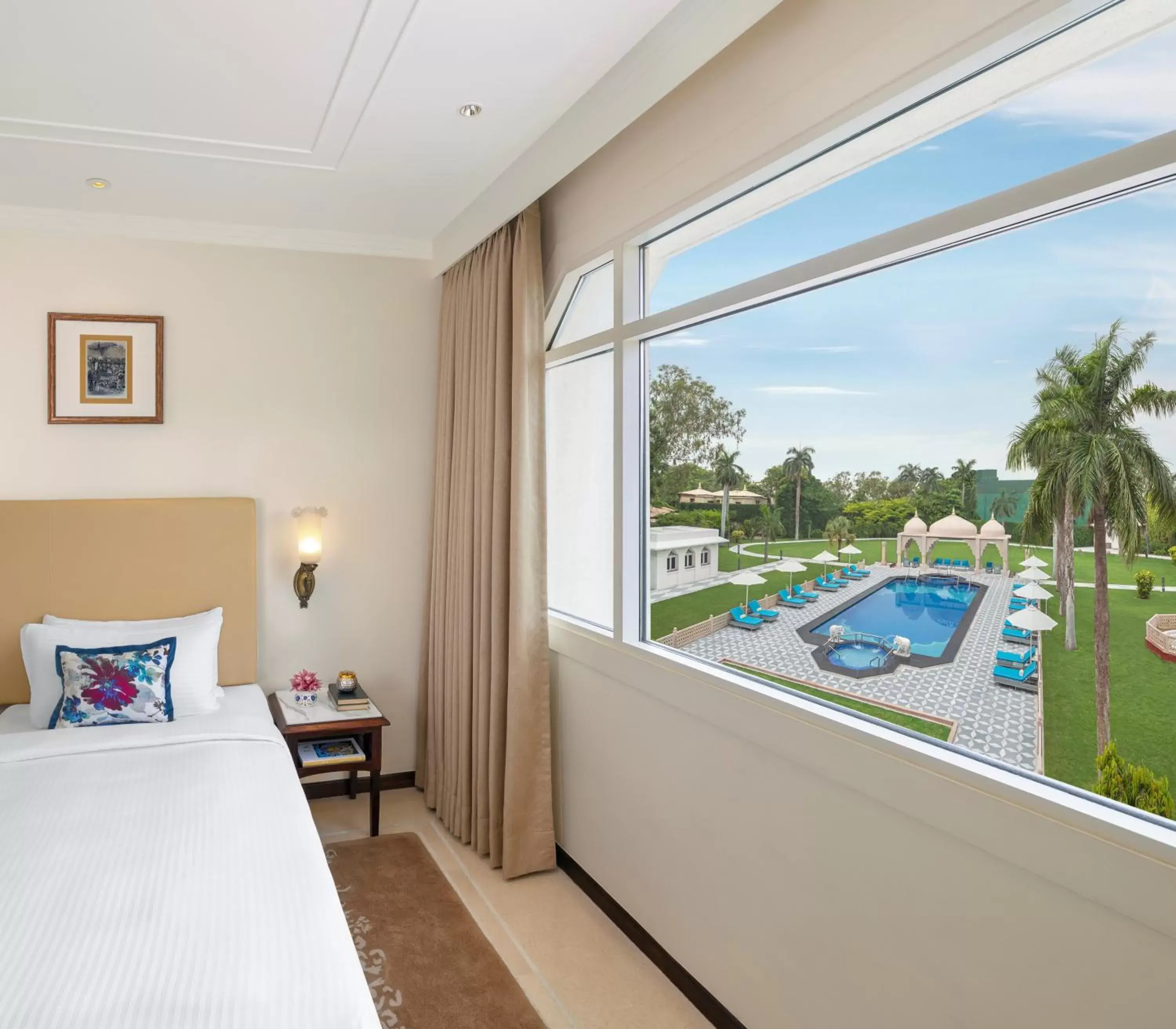 Deluxe Room Pool View King Bed - single occupancy in Tajview, Agra-IHCL SeleQtions Deluxe Room Pool View King Bed - single occupancy in Tajview, Agra-IHCL SeleQtions
