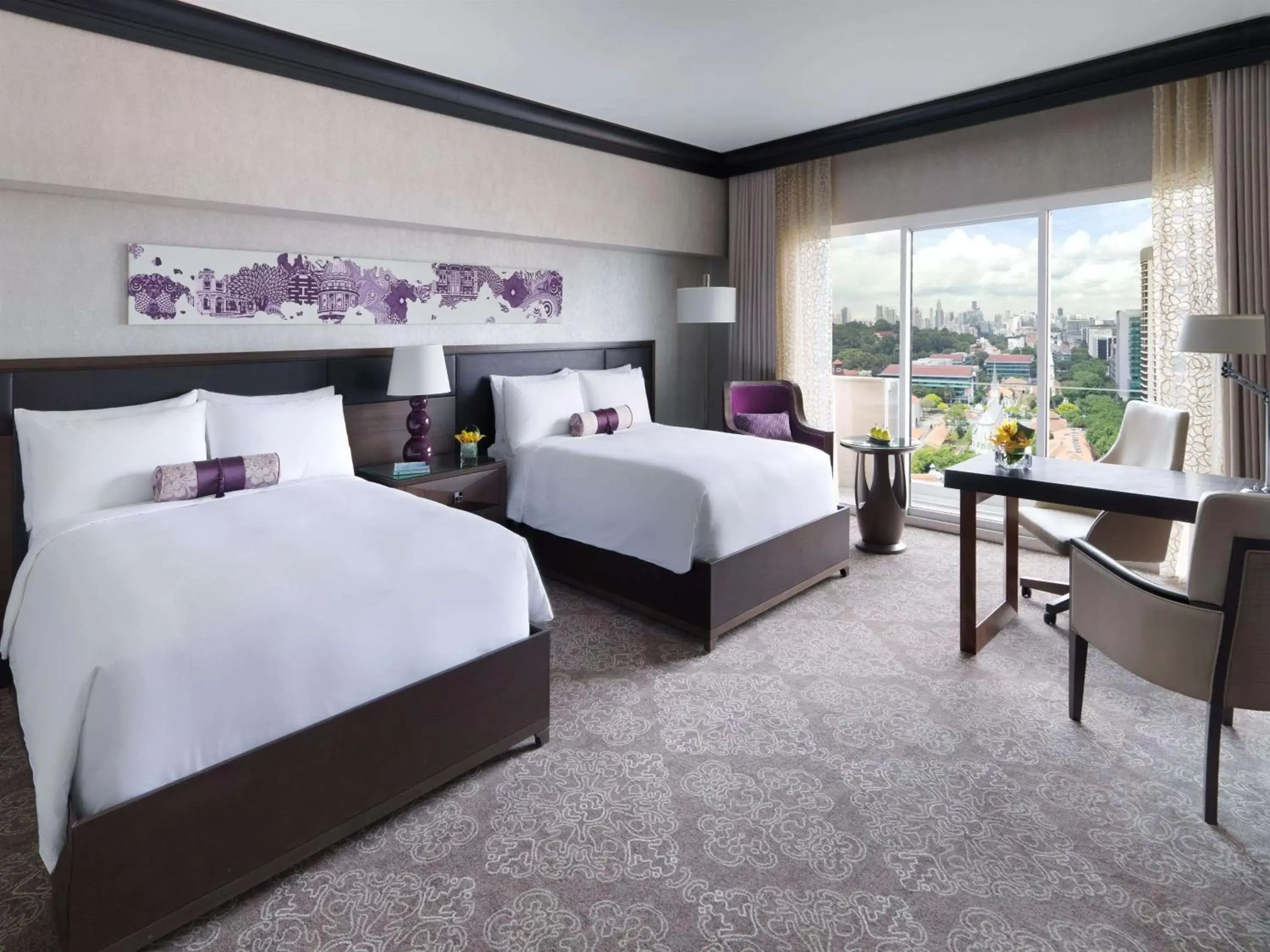 Fairmont Double Room with Two Double Beds and Balcony in Fairmont Singapore Fairmont Double Room with Two Double Beds and Balcony in Fairmont Singapore