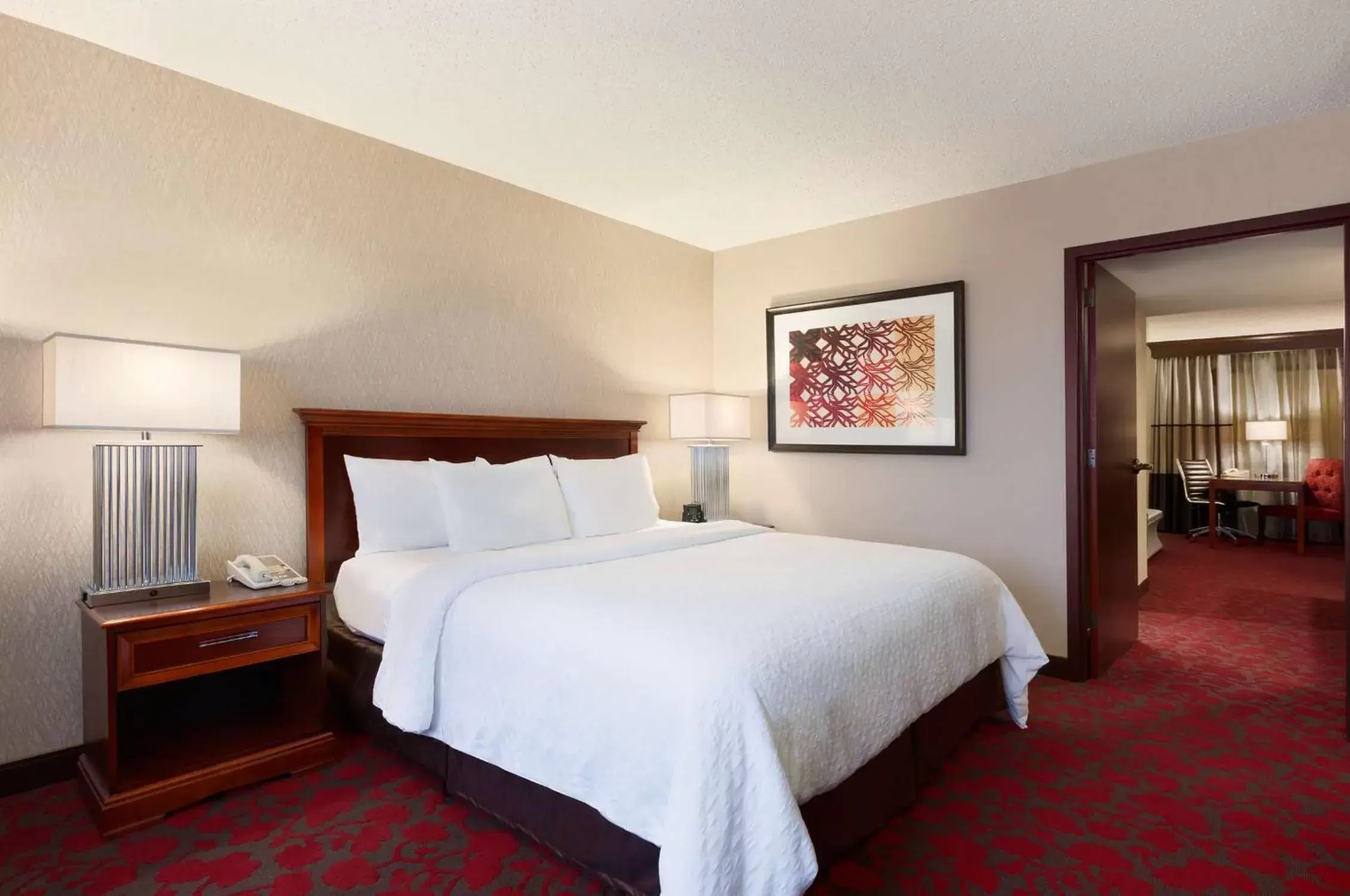 King Suite with Tub - Mobility/Hearing Accessible/Non-Smoking in Embassy Suites by Hilton Dulles Airport King Suite with Tub - Mobility/Hearing Accessible/Non-Smoking in Embassy Suites by Hilton Dulles Airport