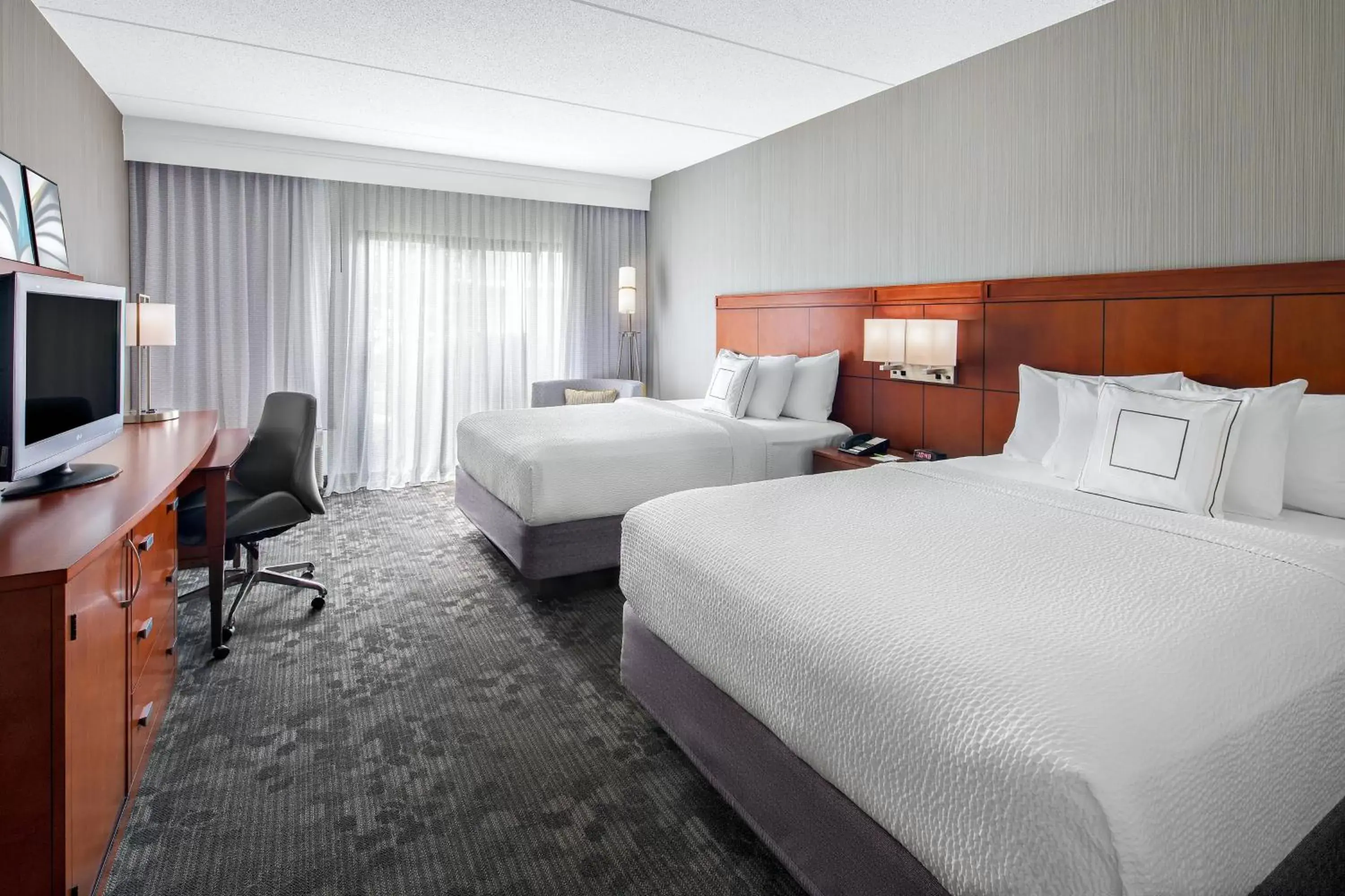 Queen Room with Two Queen Beds - Hearing Accessible in Courtyard by Marriott Pittsburgh Airport Queen Room with Two Queen Beds - Hearing Accessible in Courtyard by Marriott Pittsburgh Airport