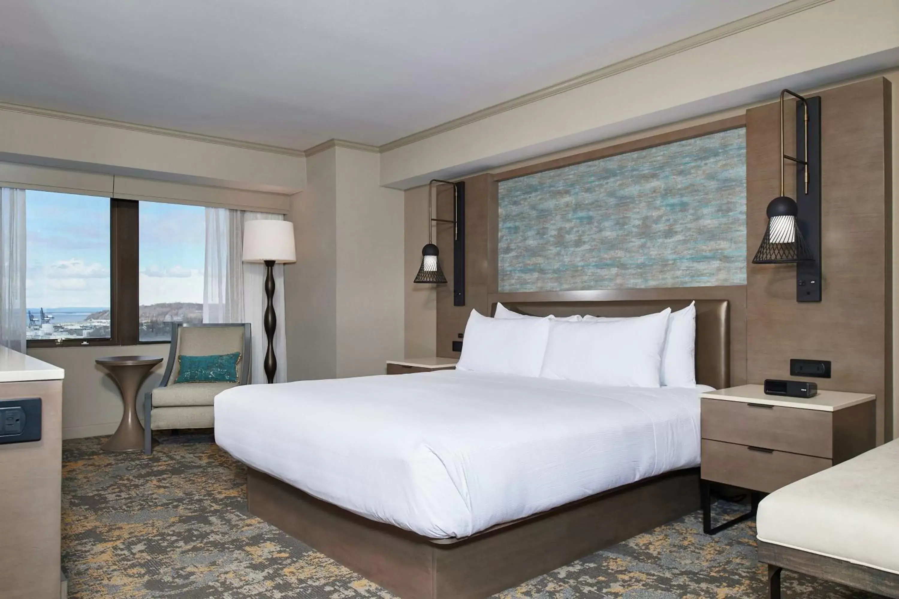 King Room with Roll-In Shower - Mobility and Hearing Access in Hilton Anchorage King Room with Roll-In Shower - Mobility and Hearing Access in Hilton Anchorage