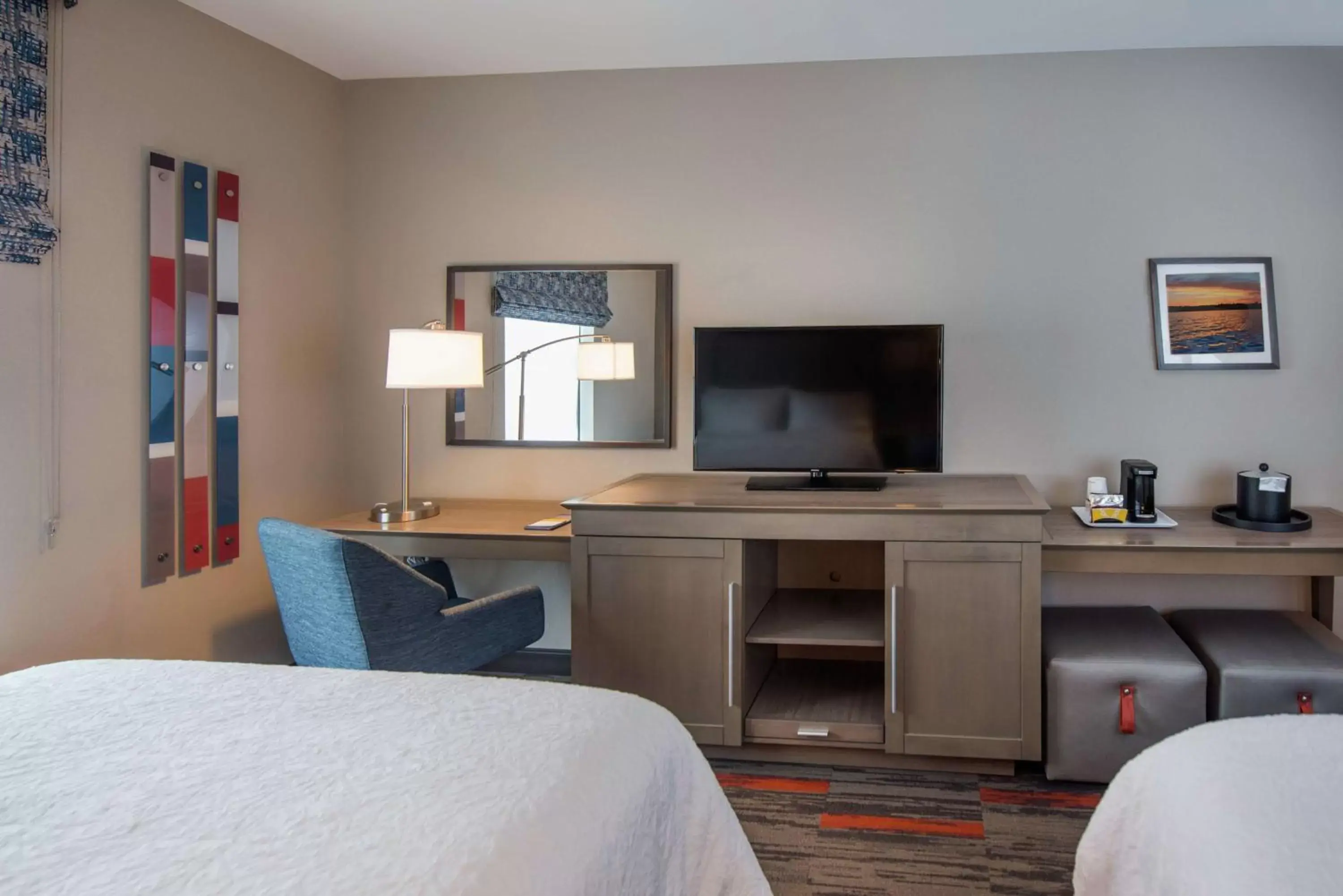 Queen Room with Two Queen Beds - Hearing Access in Hampton Inn and Suites at Wisconsin Dells Lake Delton Queen Room with Two Queen Beds - Hearing Access in Hampton Inn and Suites at Wisconsin Dells Lake Delton