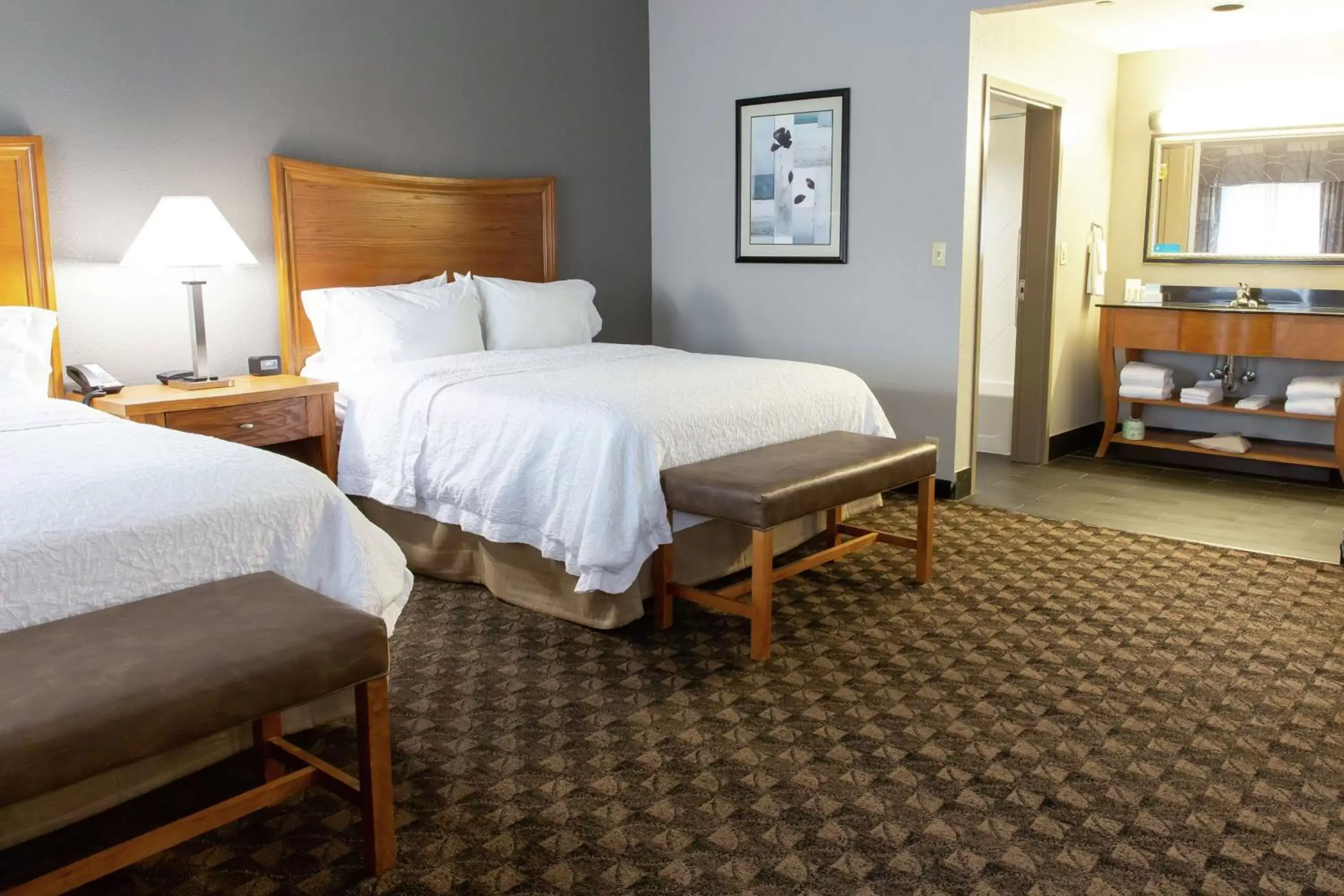 Queen Studio Suite with Two Queen Beds - Non-Smoking in Hampton Inn & Suites Chesapeake-Square Mall Queen Studio Suite with Two Queen Beds - Non-Smoking in Hampton Inn & Suites Chesapeake-Square Mall