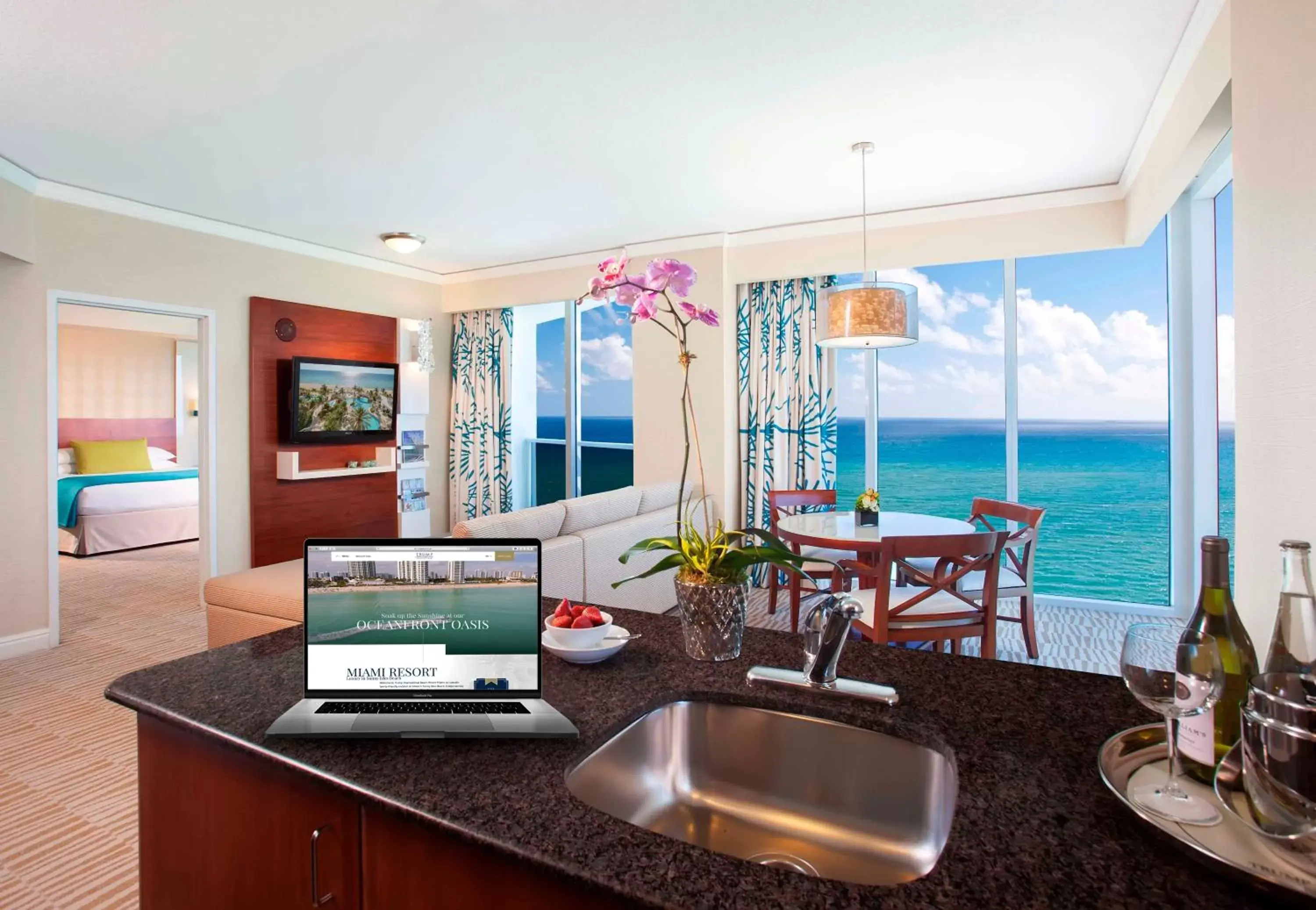 2 Bedroom Suite - Ocean Front - Kitchen in Trump International Beach Resort - Sunny Isles Beach 2 Bedroom Suite - Ocean Front - Kitchen in Trump International Beach Resort - Sunny Isles Beach