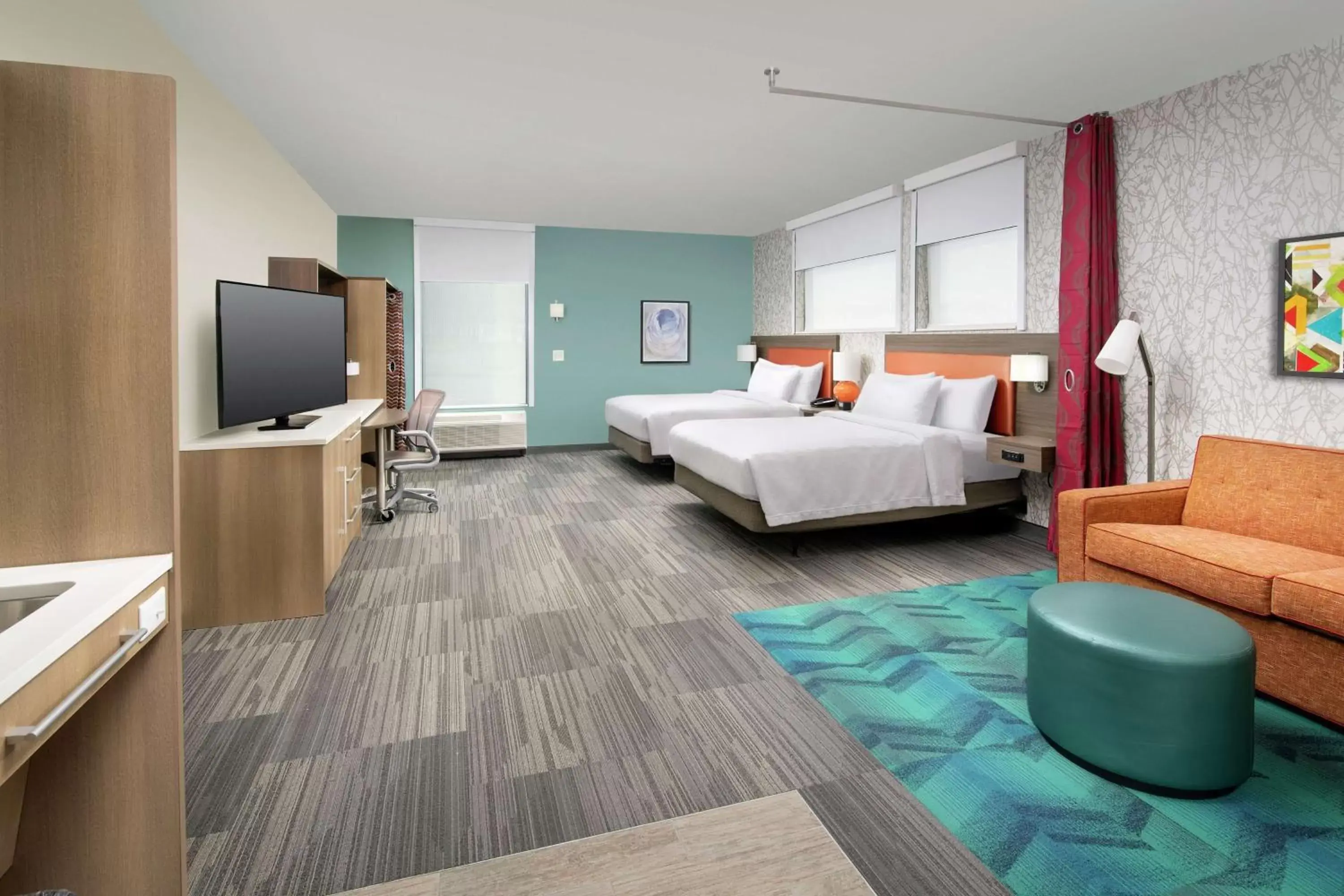 Queen Suite with Two Queen Beds - Mobility/Hearing Accessible - Non-Smoking in Home2 Suites By Hilton Edison Queen Suite with Two Queen Beds - Mobility/Hearing Accessible - Non-Smoking in Home2 Suites By Hilton Edison