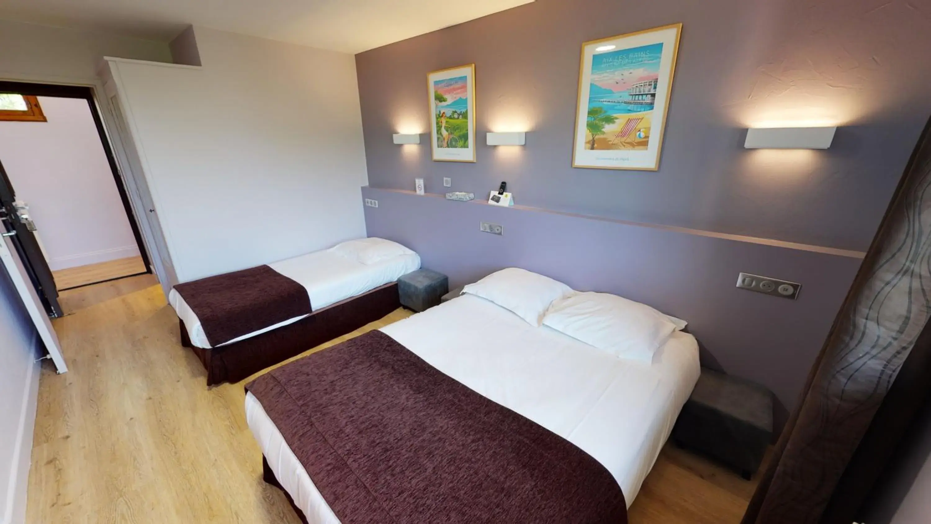 Standard Triple Room in Logis Auberge Saint Simond Standard Triple Room in Logis Auberge Saint Simond