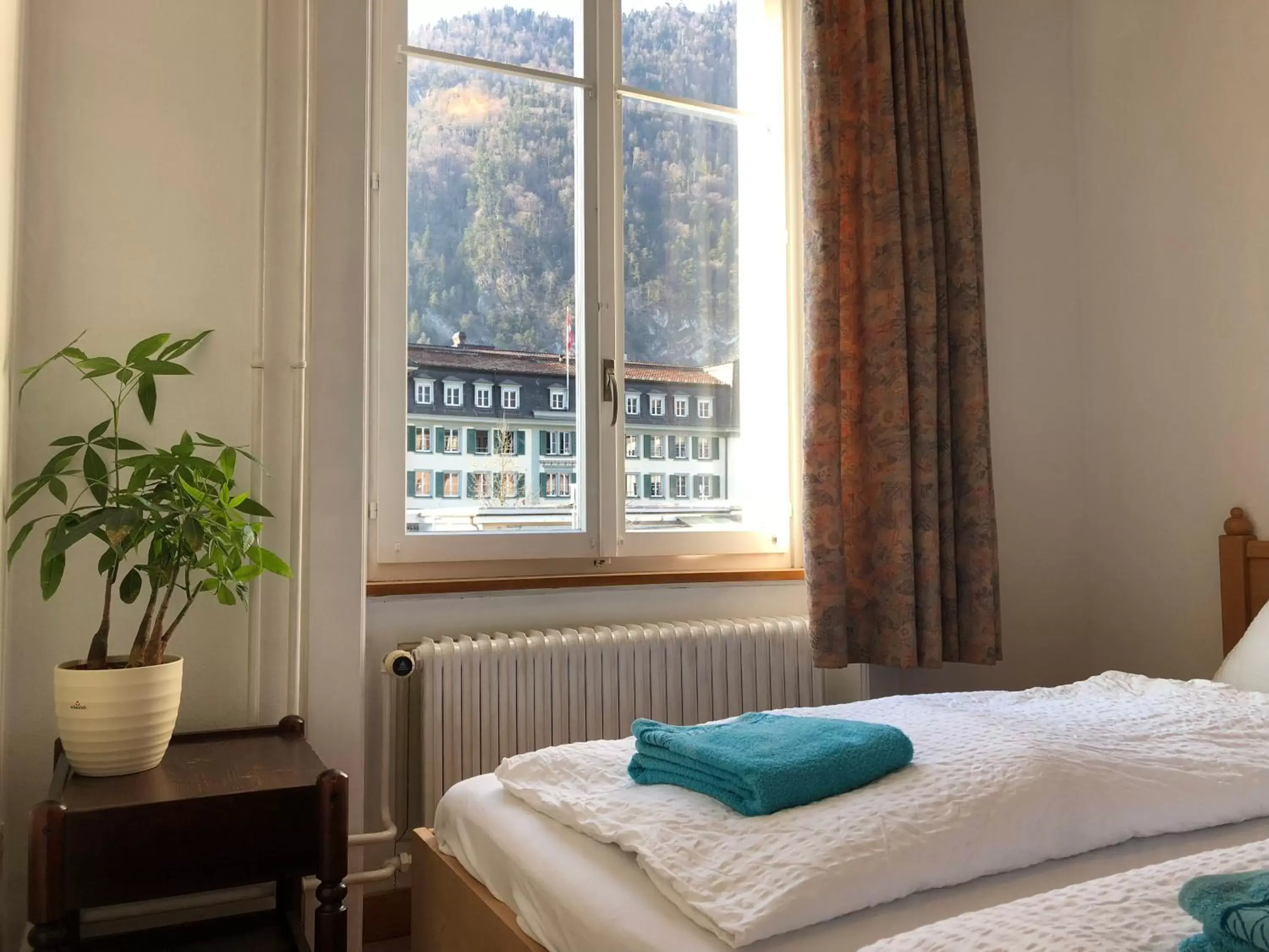 Double Room with Mountain View and Shared Bathroom in Interlaken Marco Hostel Double Room with Mountain View and Shared Bathroom in Interlaken Marco Hostel