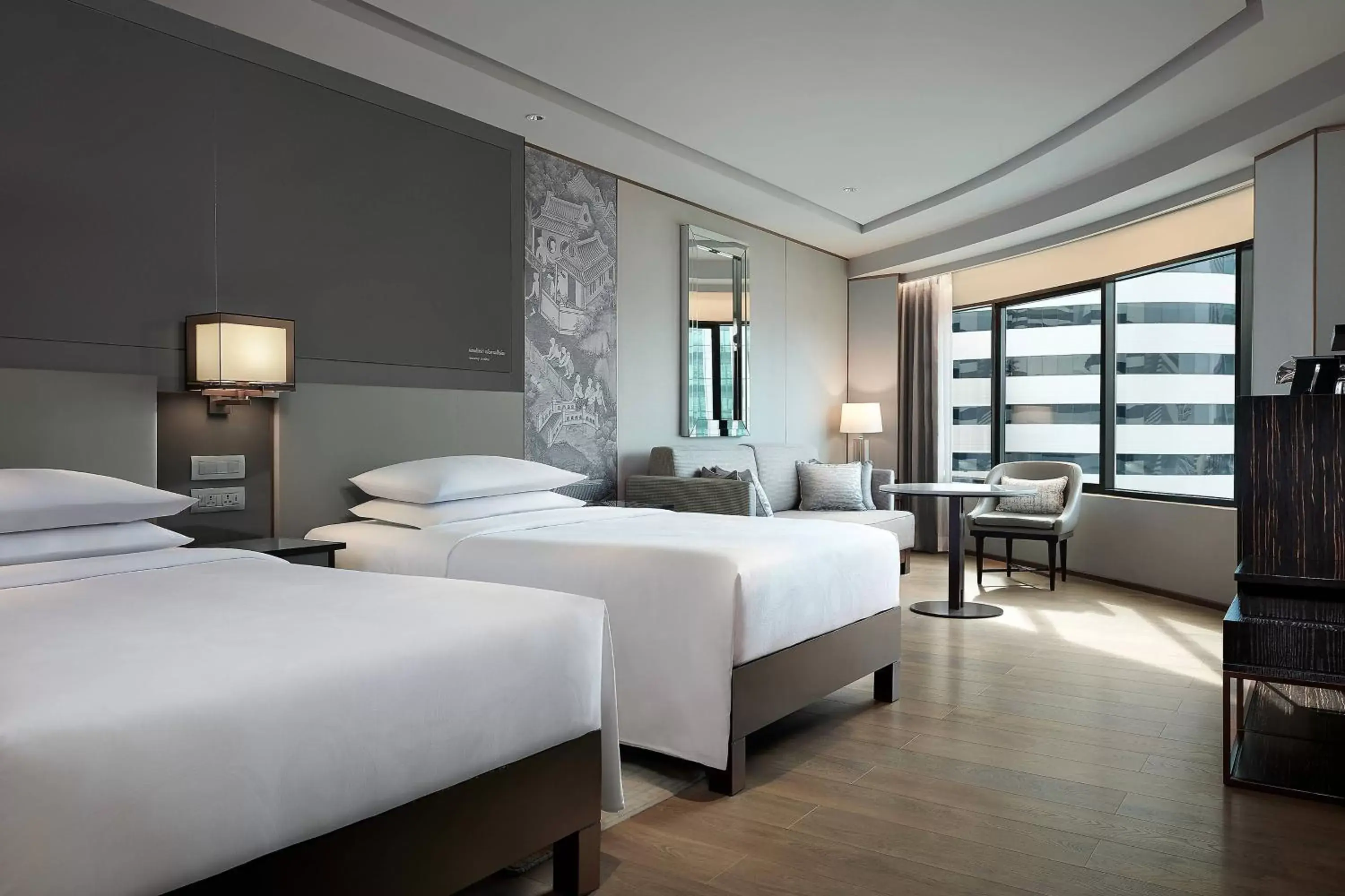 Larger Executive Twin Room with Lounge Access and City View in JW Marriott Hotel Bangkok Larger Executive Twin Room with Lounge Access and City View in JW Marriott Hotel Bangkok