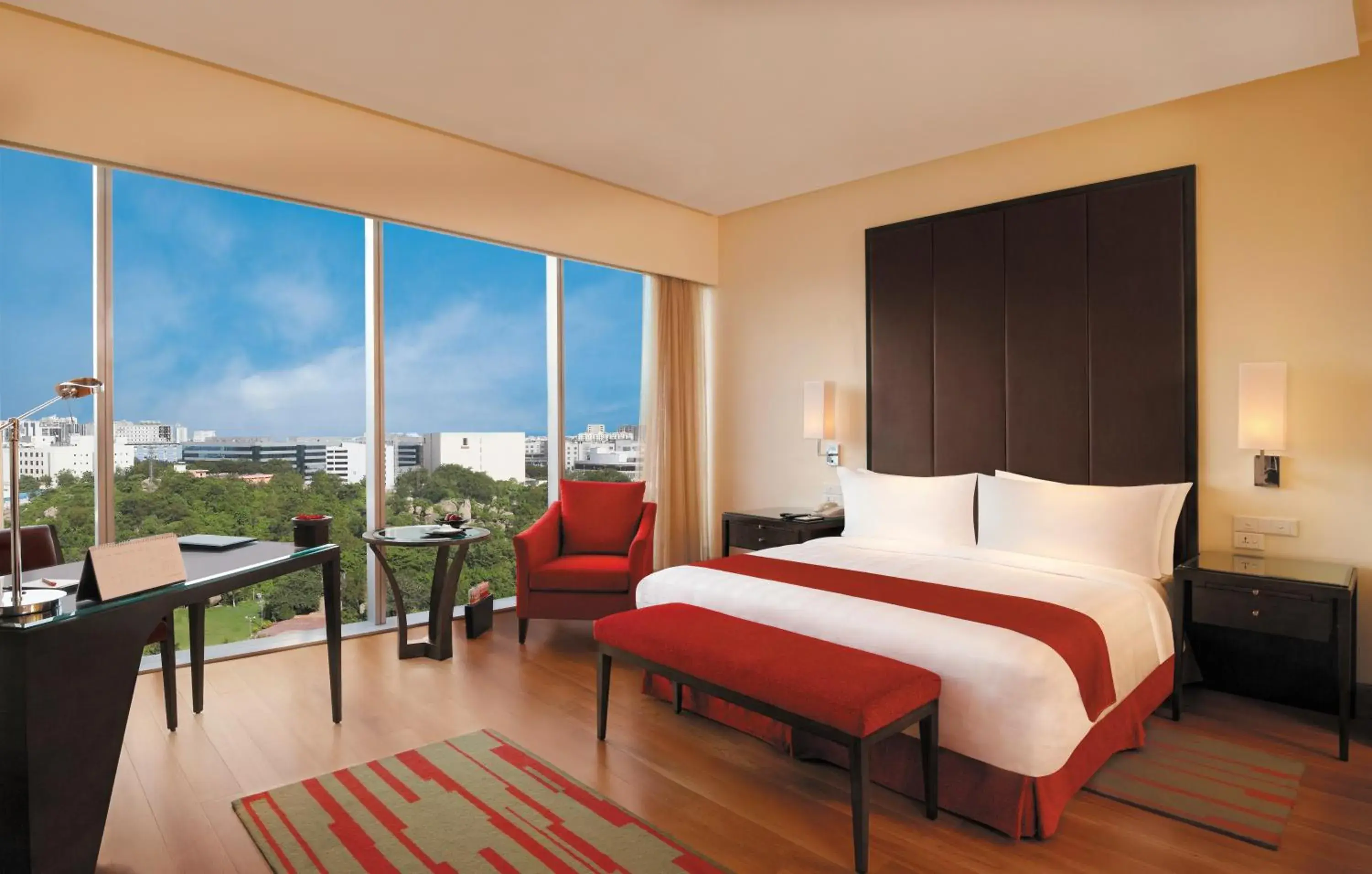 Deluxe Room with City View in Trident Hyderabad Deluxe Room with City View in Trident Hyderabad