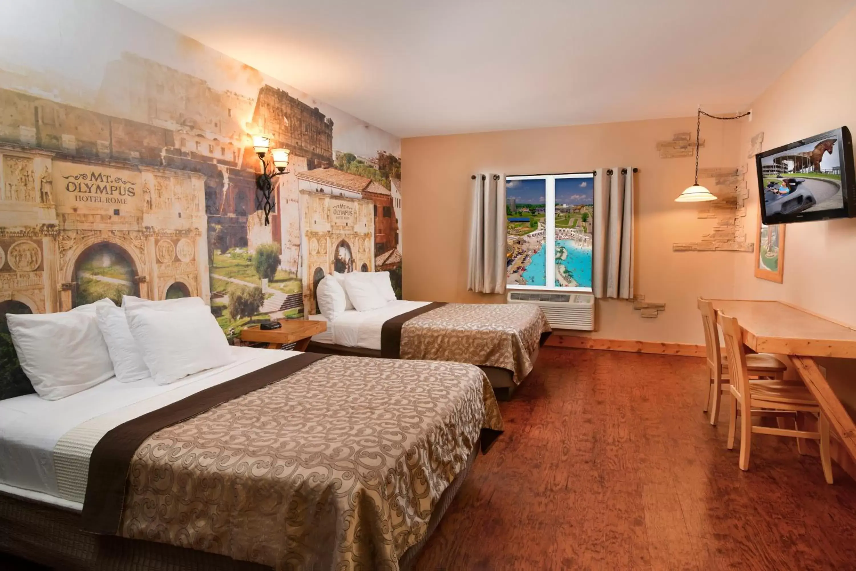 Hotel Room 2 Queen in MT. OLYMPUS WATER PARK AND THEME PARK RESORT Hotel Room 2 Queen in MT. OLYMPUS WATER PARK AND THEME PARK RESORT