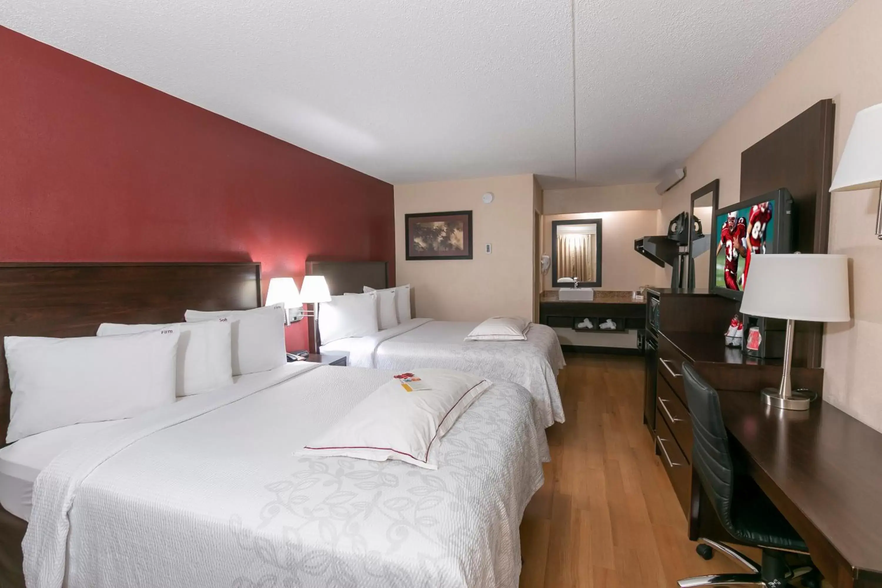 Premium Room with Two Double Beds Smoke Free (Upgraded Bedding & Snack) in Red Roof Inn PLUS+ Washington DC - Manassas Premium Room with Two Double Beds Smoke Free (Upgraded Bedding & Snack) in Red Roof Inn PLUS+ Washington DC - Manassas