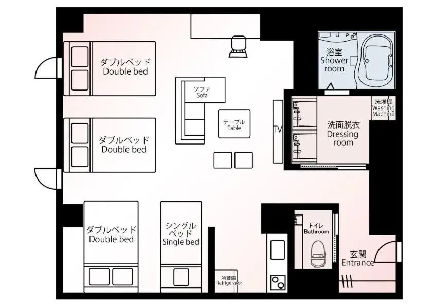 Family Room in Chiyokura HOTEL SHUKU Nagoya Family Room in Chiyokura HOTEL SHUKU Nagoya