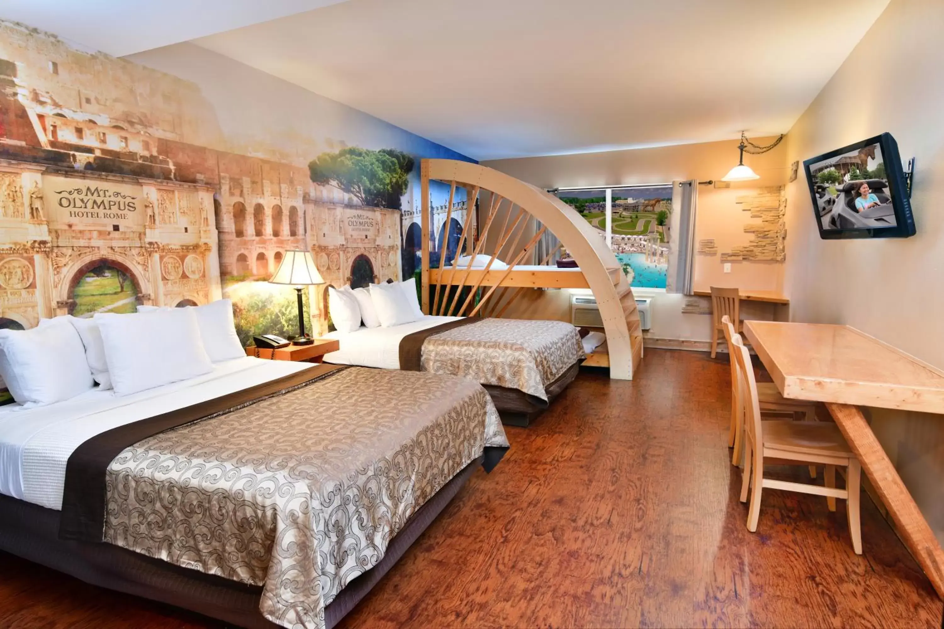 Hotel Room 2 Queen with Bunk in MT. OLYMPUS WATER PARK AND THEME PARK RESORT Hotel Room 2 Queen with Bunk in MT. OLYMPUS WATER PARK AND THEME PARK RESORT