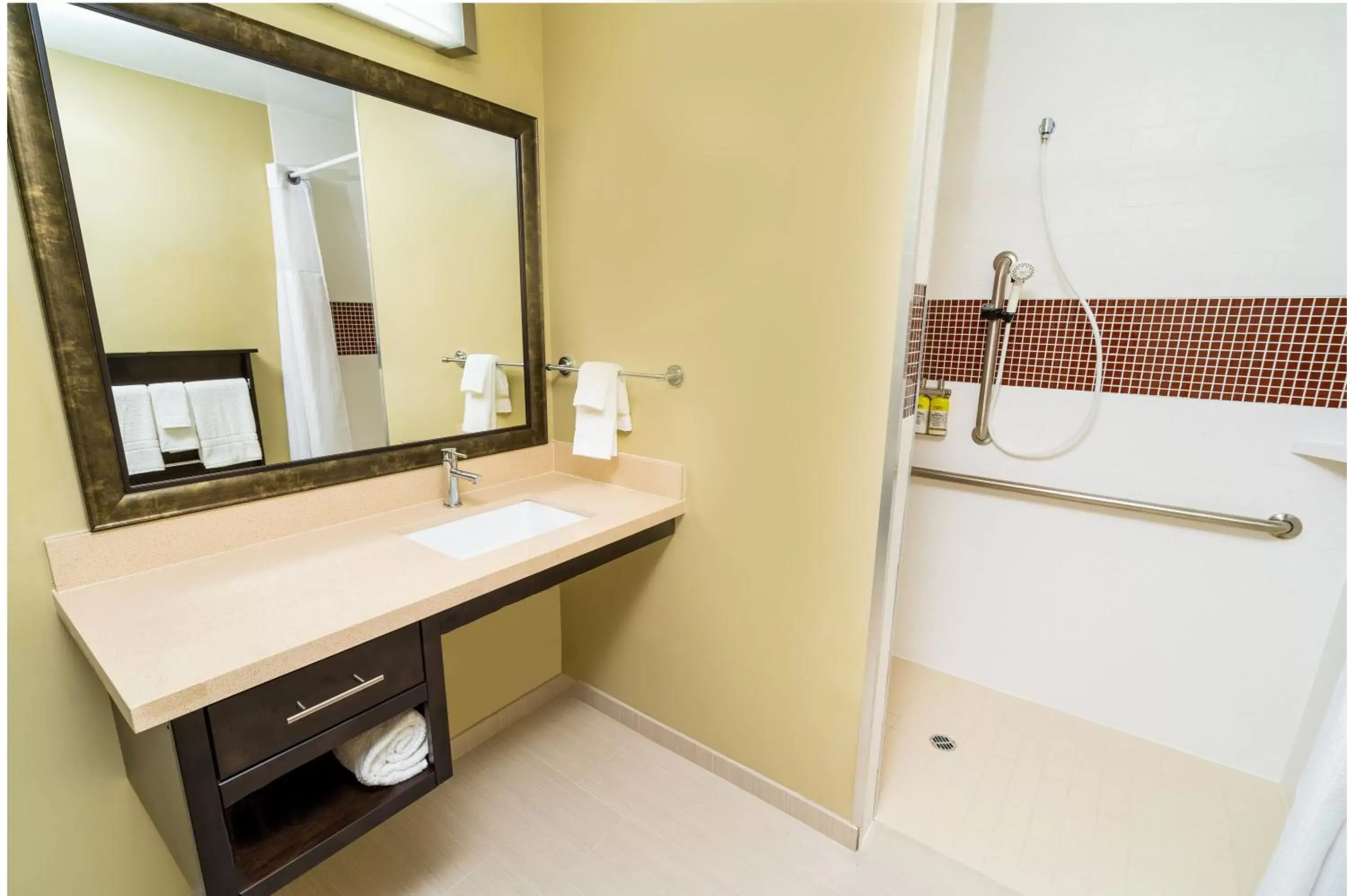 One-Bedroom King with Accessible Roll-In Shower in Staybridge Suites - Newark - Fremont, an IHG Hotel One-Bedroom King with Accessible Roll-In Shower in Staybridge Suites - Newark - Fremont, an IHG Hotel