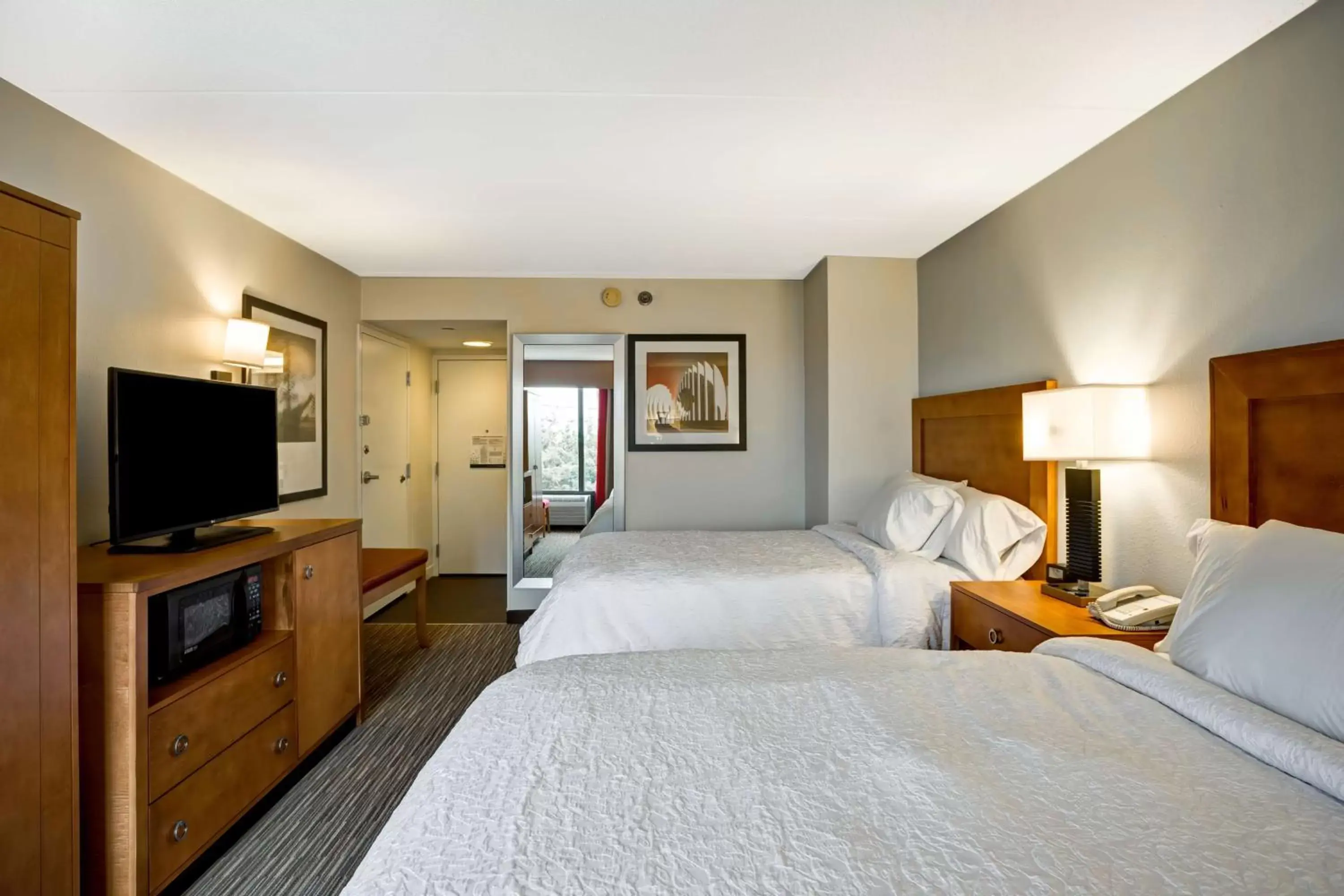 Double Room with Two Double Beds - Hearing Accessible with mini-fridge & microwave in Hampton Inn Norfolk-Naval Base Double Room with Two Double Beds - Hearing Accessible with mini-fridge & microwave in Hampton Inn Norfolk-Naval Base