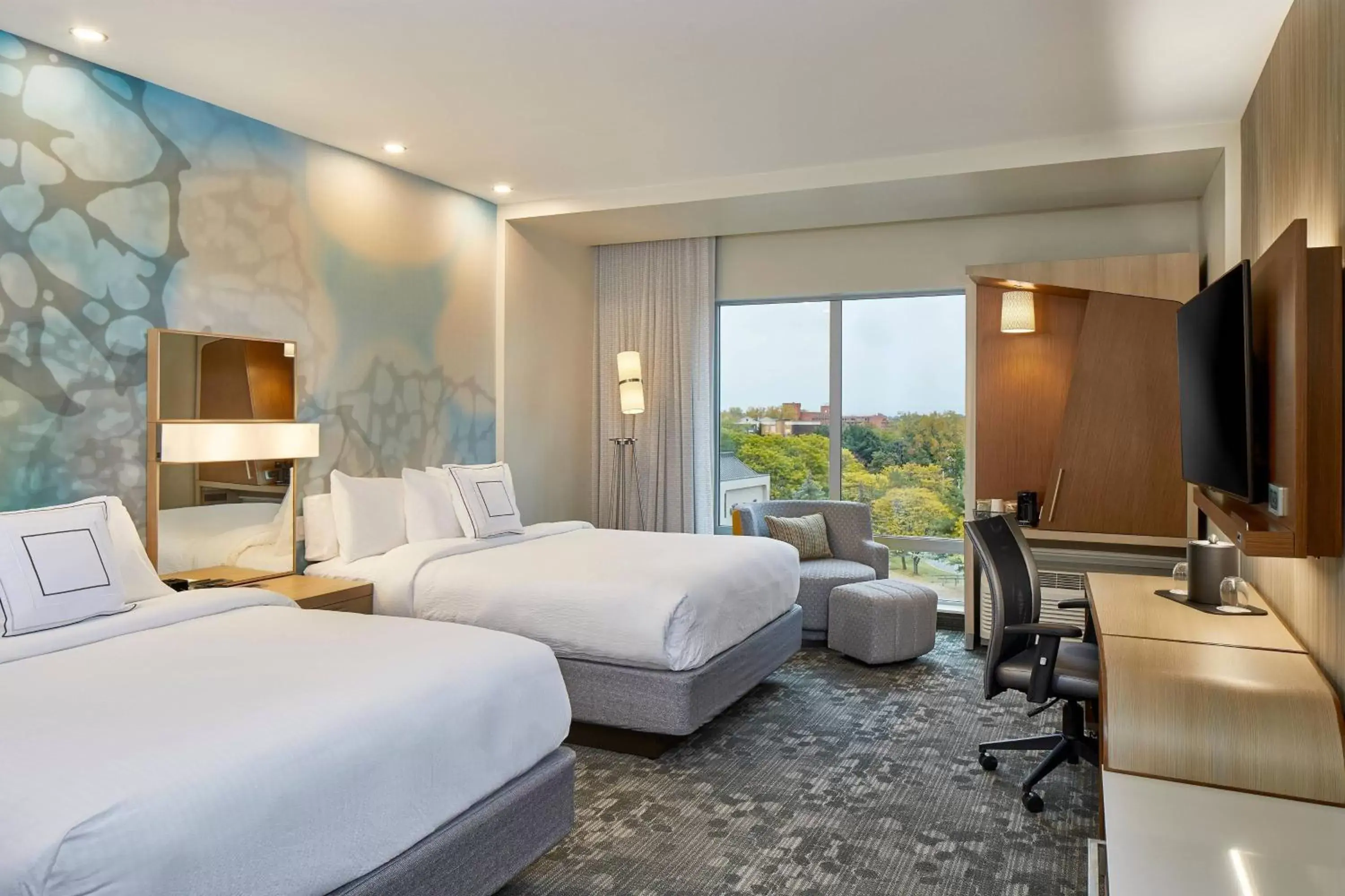 Queen Room with Two Queen Beds - Hearing Accessible in Courtyard by Marriott Albany Airport Queen Room with Two Queen Beds - Hearing Accessible in Courtyard by Marriott Albany Airport