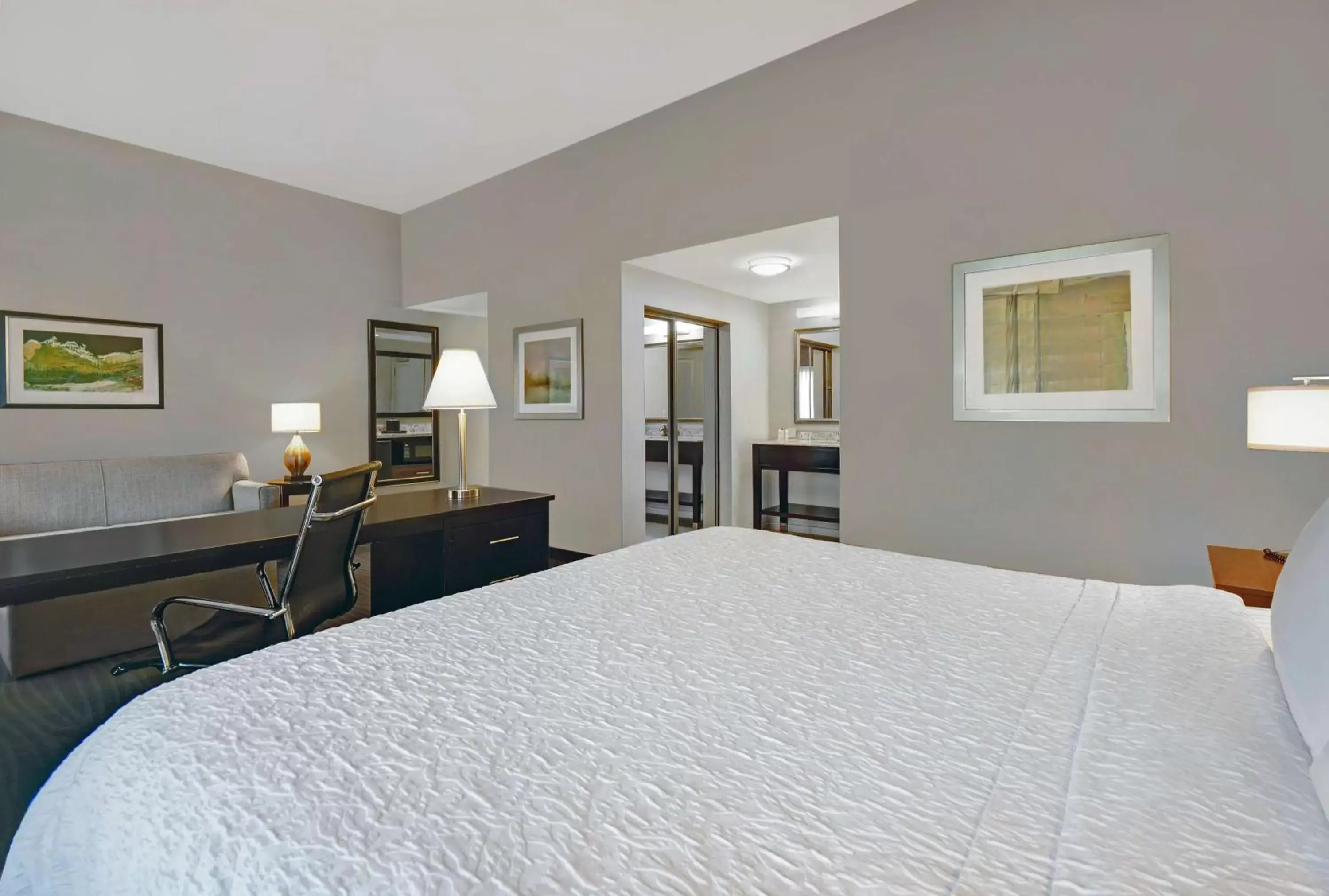 King Studio with Sofa Bed - Hearing Accessible in Hampton Inn and Suites Robbinsville King Studio with Sofa Bed - Hearing Accessible in Hampton Inn and Suites Robbinsville