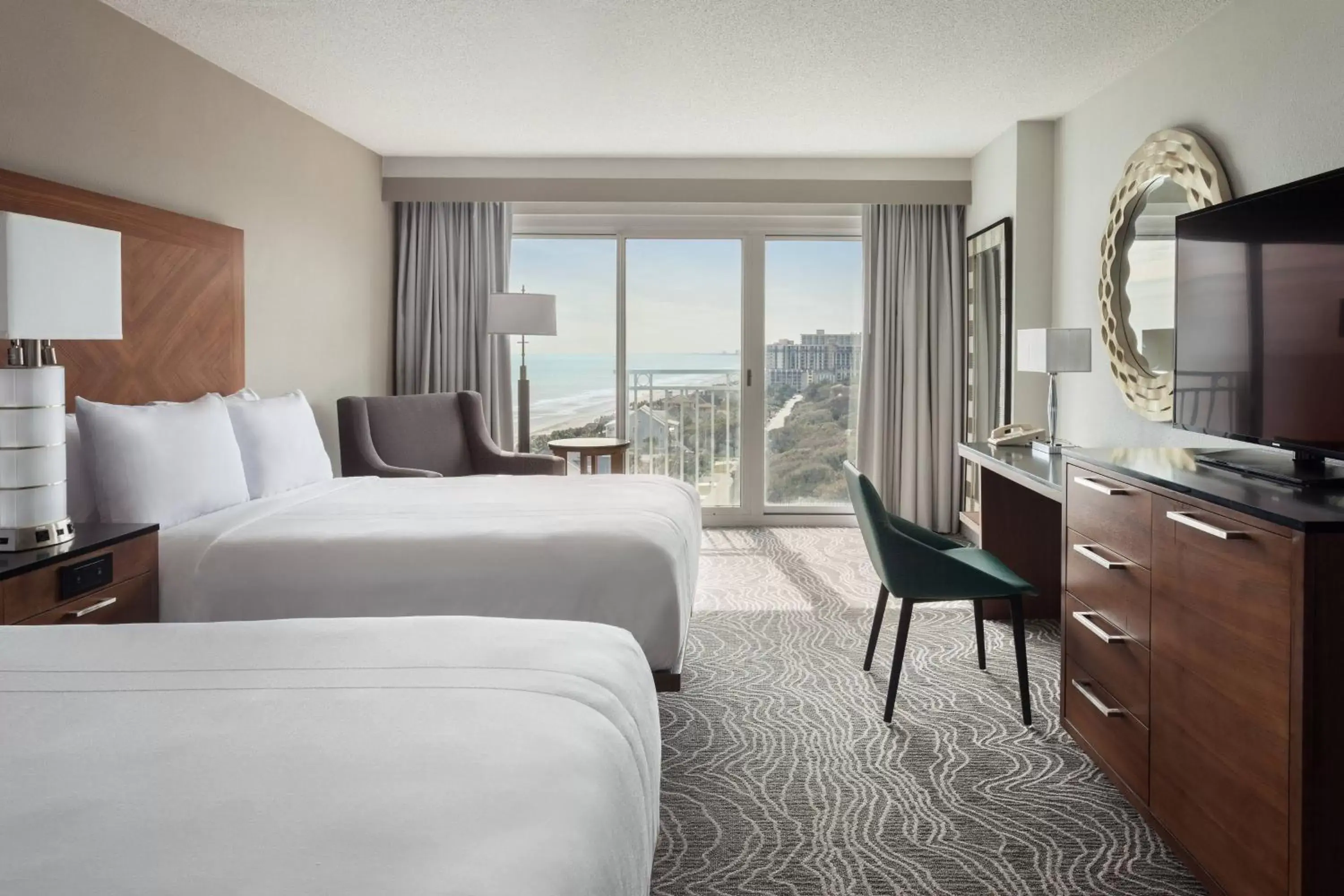 Queen Room with Two Queen Beds and Partial Ocean View in Marriott Myrtle Beach Resort & Spa at Grande Dunes Queen Room with Two Queen Beds and Partial Ocean View in Marriott Myrtle Beach Resort & Spa at Grande Dunes