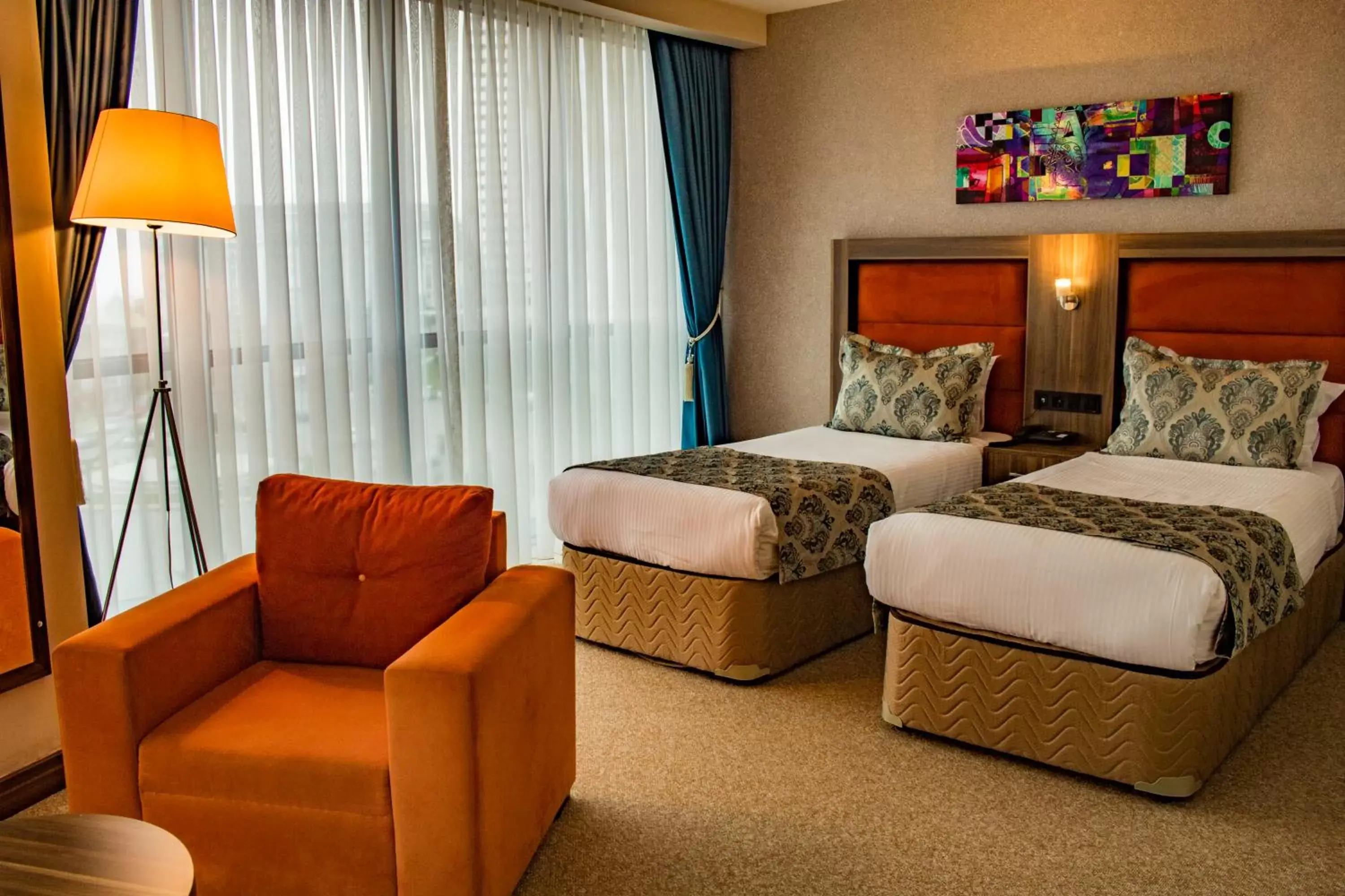 Twin Room with City View in Sky Tower King Hotel Twin Room with City View in Sky Tower King Hotel