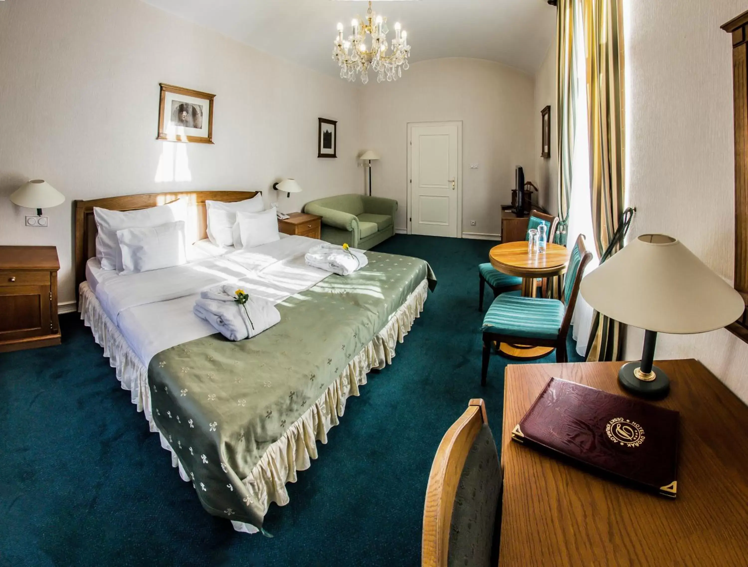 Deluxe Double Room with Castle View in Hotel Dvorak Cesky Krumlov Deluxe Double Room with Castle View in Hotel Dvorak Cesky Krumlov