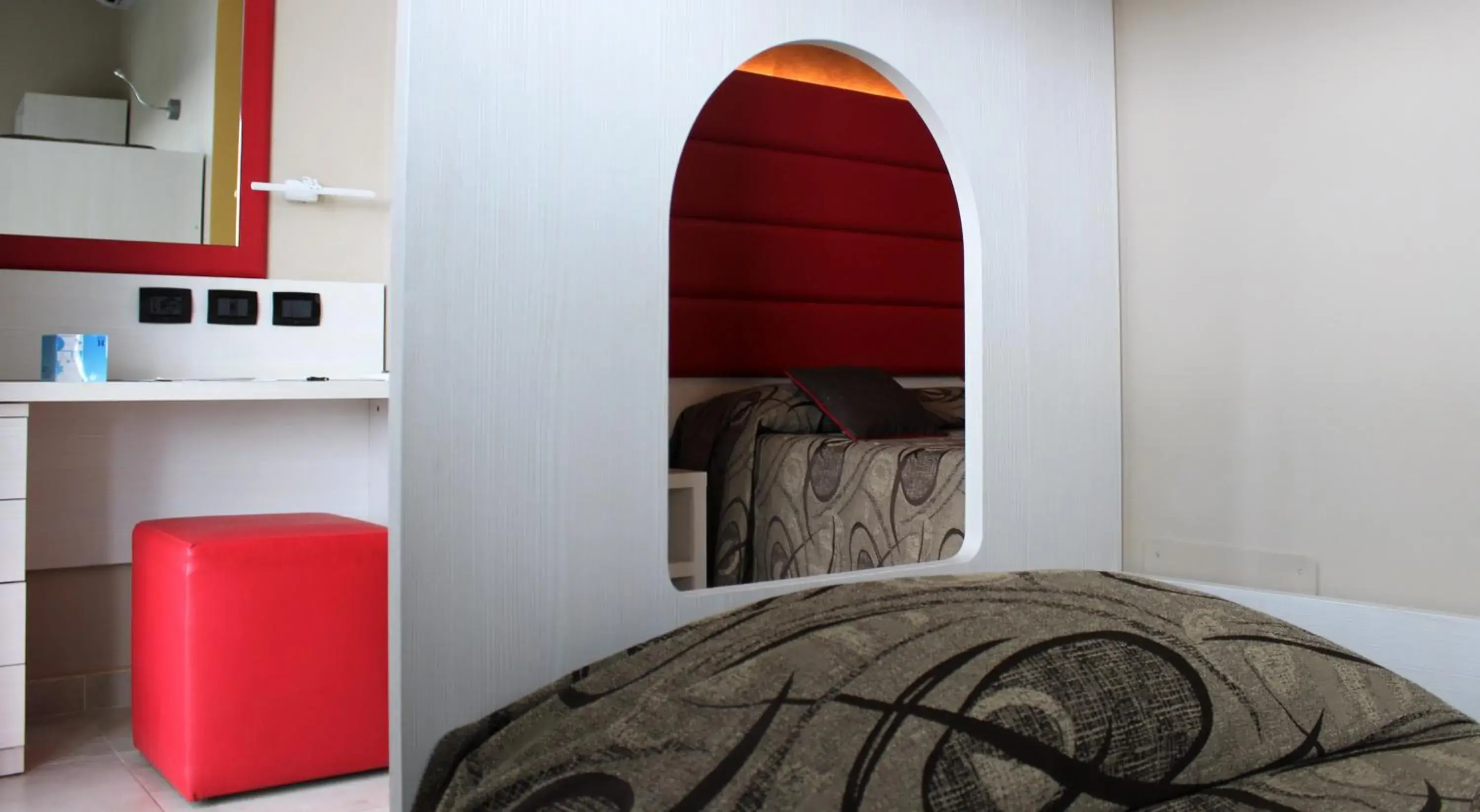 Quadruple Room with Sea View in Hotel Eco Del Mare Quadruple Room with Sea View in Hotel Eco Del Mare