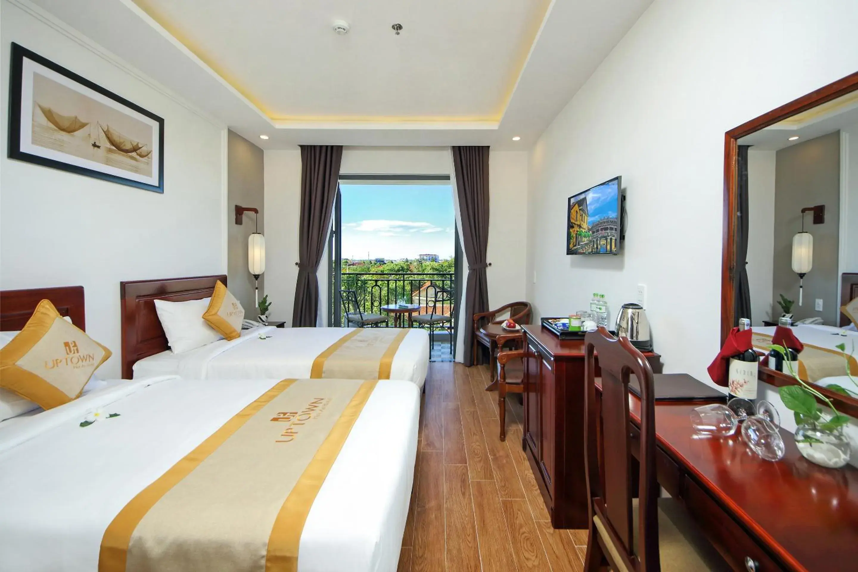 Deluxe Twin Room City View with Balcony in Uptown Hoi An Hotel & Spa Deluxe Twin Room City View with Balcony in Uptown Hoi An Hotel & Spa