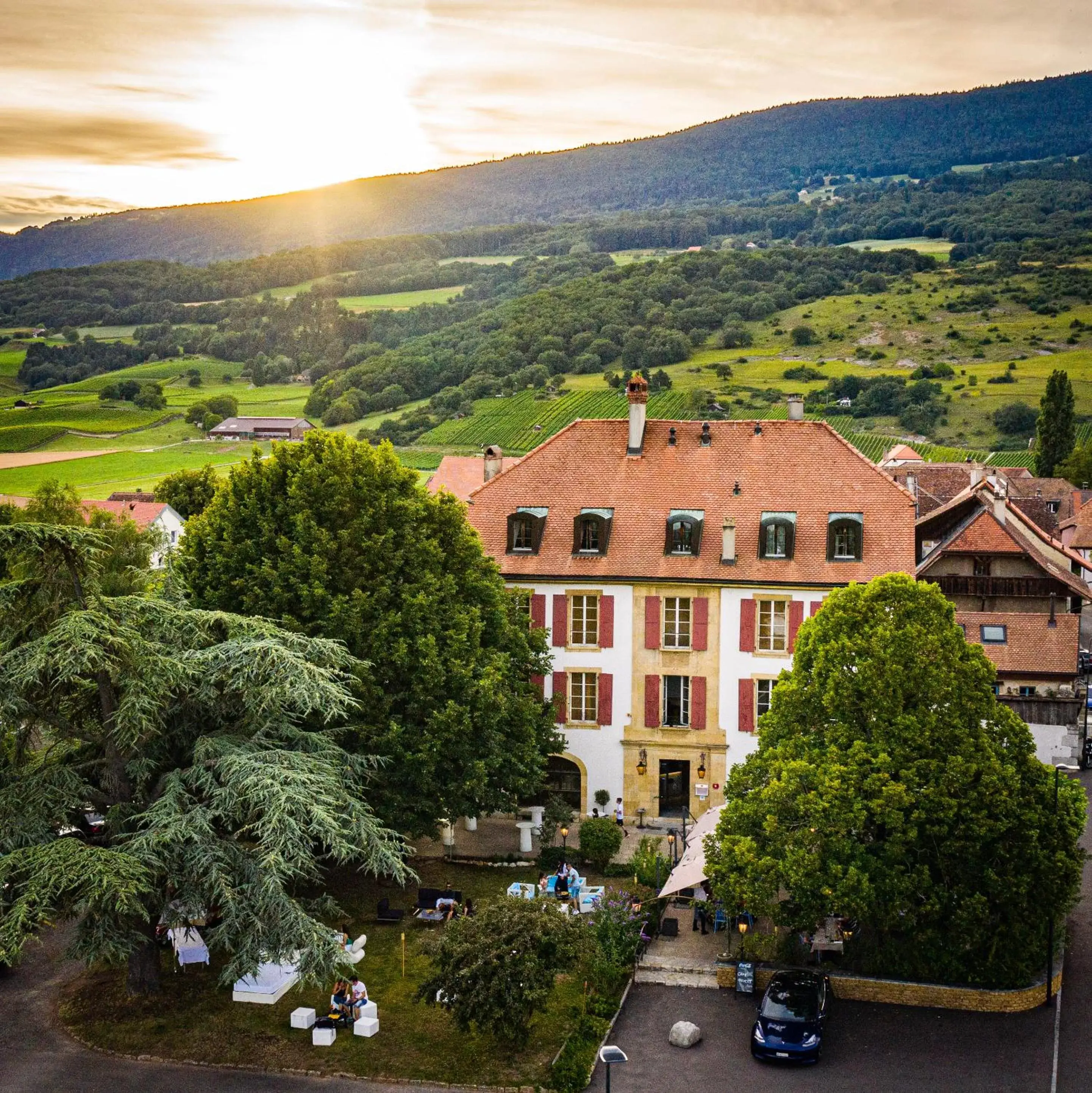 Bird's eye view in Hôtel Restaurant Bellevue Bird's eye view in Hôtel Restaurant Bellevue